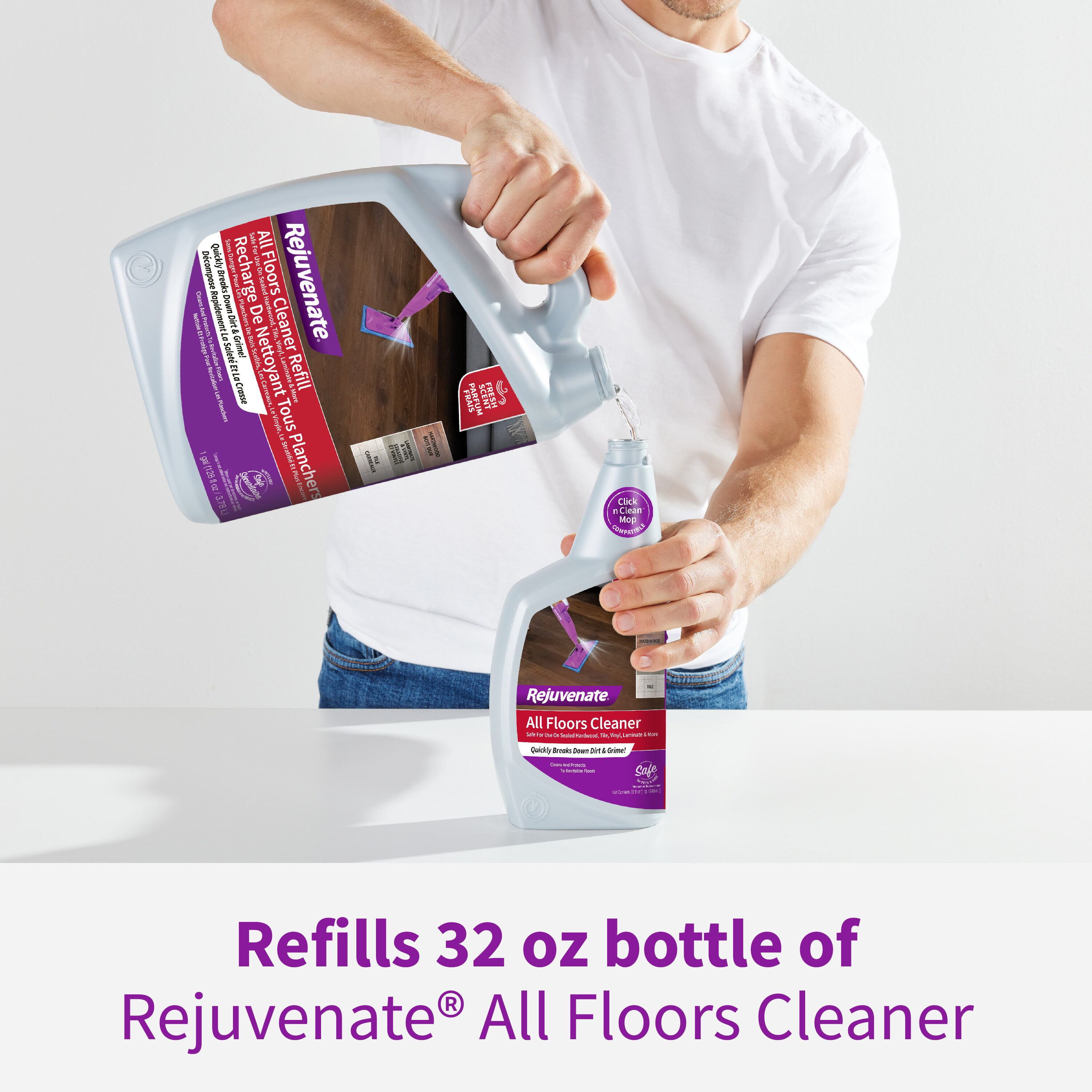 Rejuvenate No-Bucket Floor Cleaner Fresh Scent, 1 Gallon