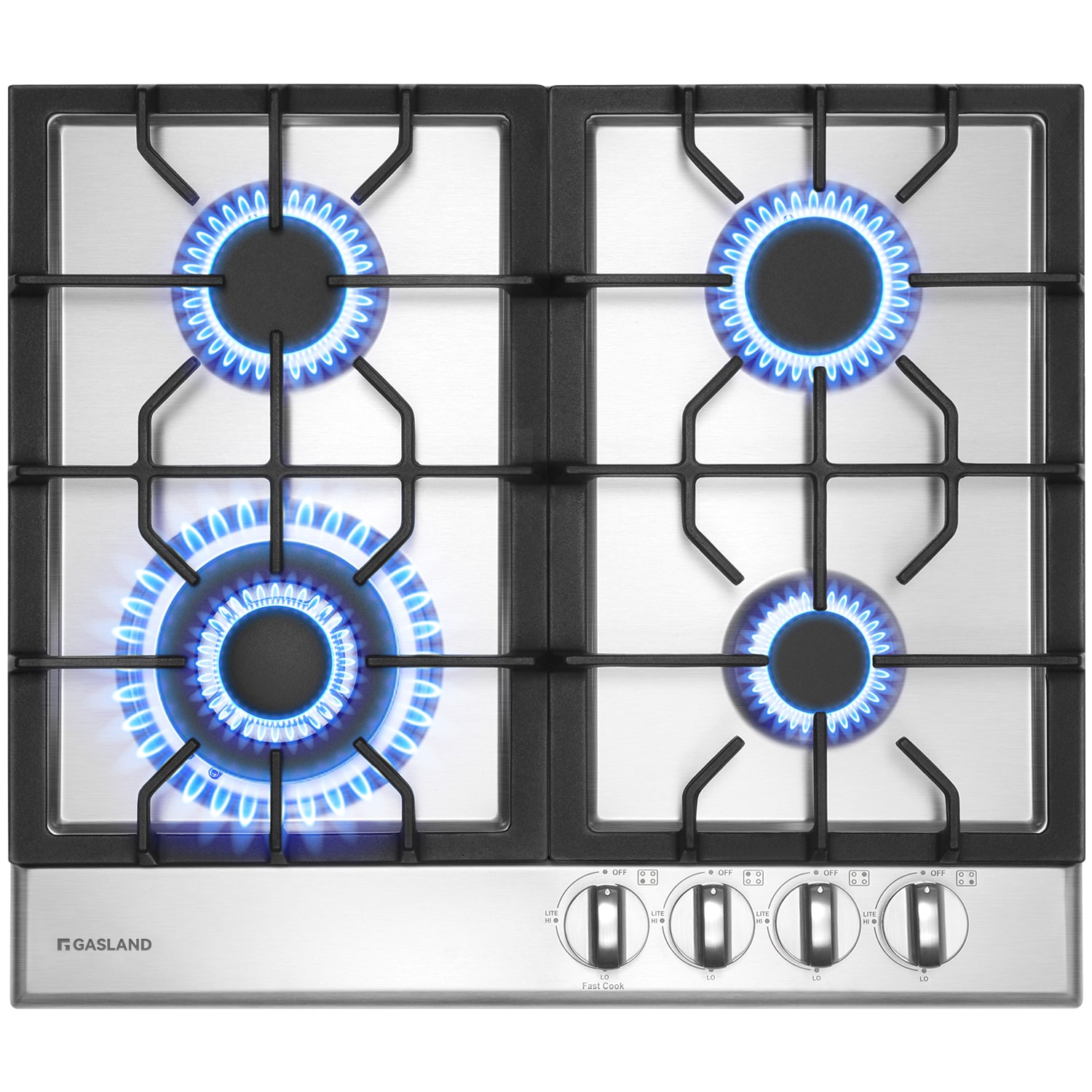 GASLAND GH60SF Gas Stovetop 24-in 4 burners Stainless steel Gas Cooktop