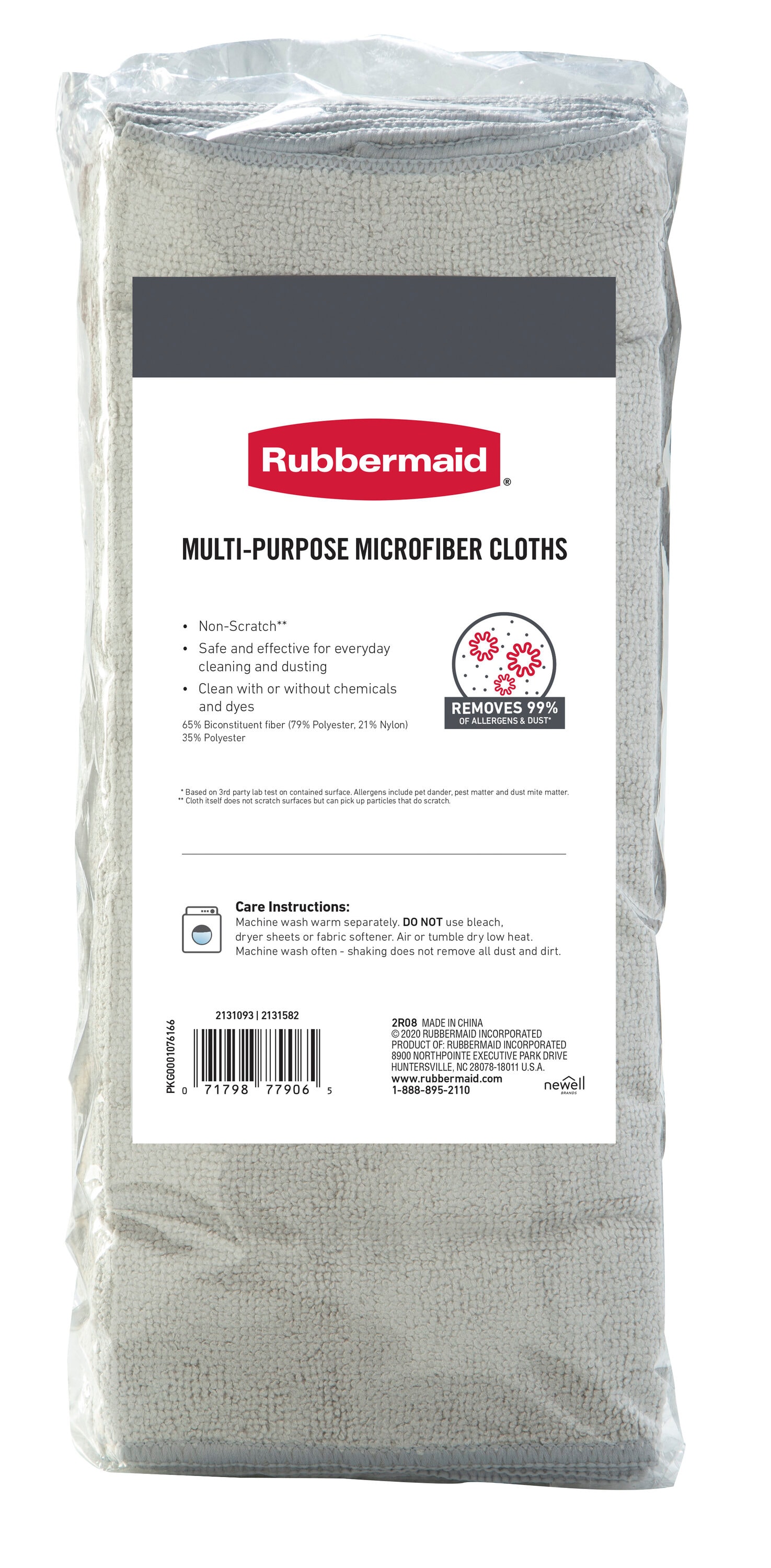 Microfiber Cleaning Cloths – Heavy Duty, Hand-stitched, 16×16” (24 pack)