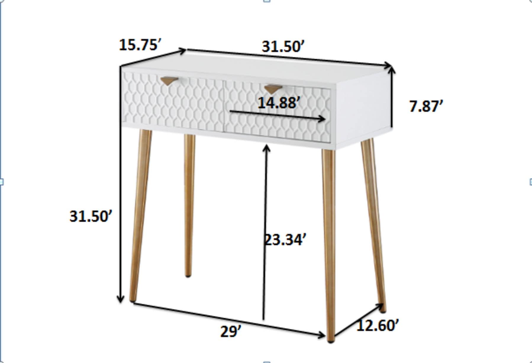 CASAINC WF-DRT-1472A-WH Bedroom-Vanities - View #9