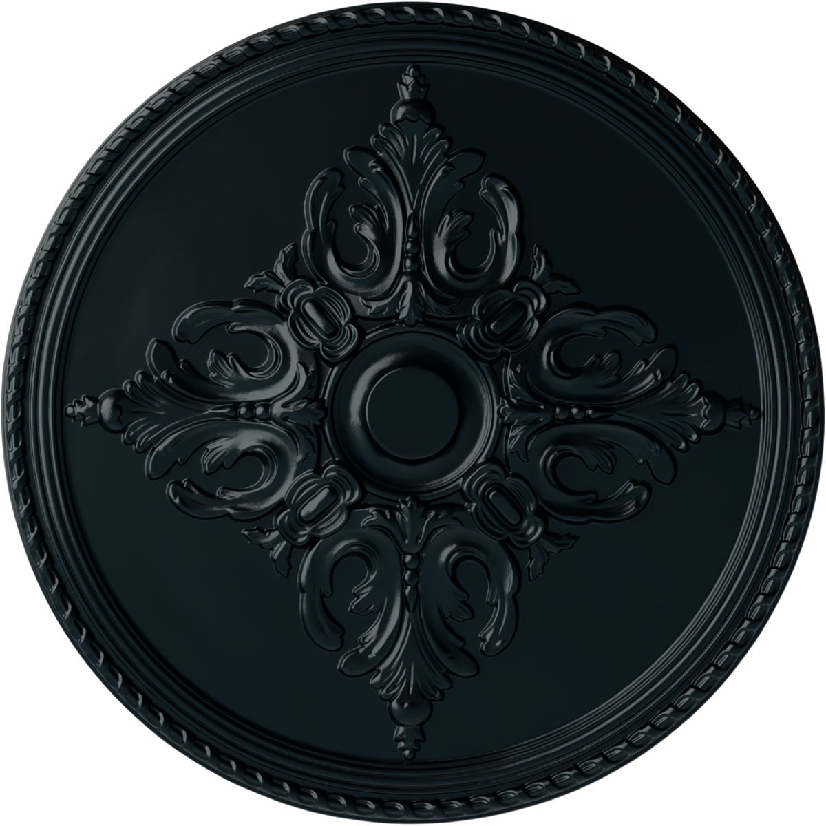 Ekena Millwork CM54MINSF Milton 55-in W x 55-in L Painted Night Shade Polyurethane Whole Ceiling Medallion