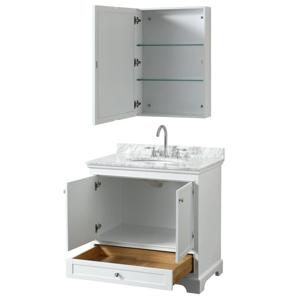 Wyndham Collection WCS202036SWHCMUNOMED Bath-Vanity-Combo - View #2