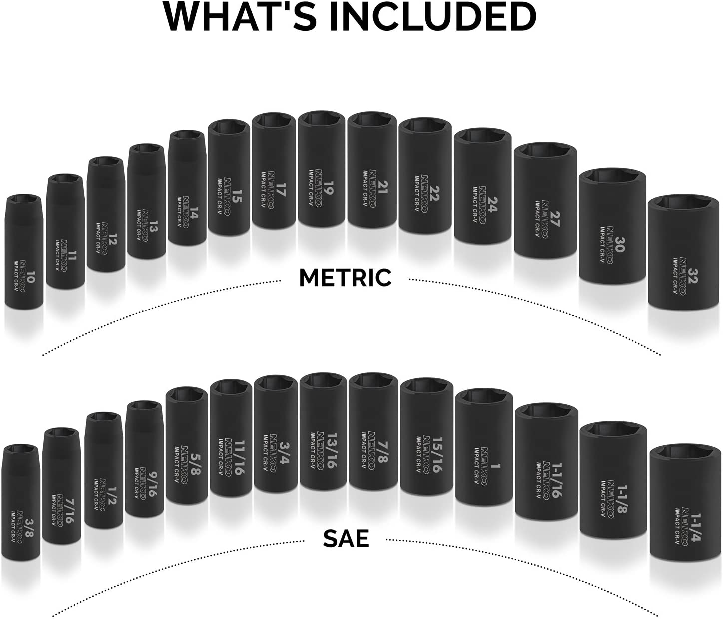 NEIKO 02446A Impact-Socket-Sets - View #3