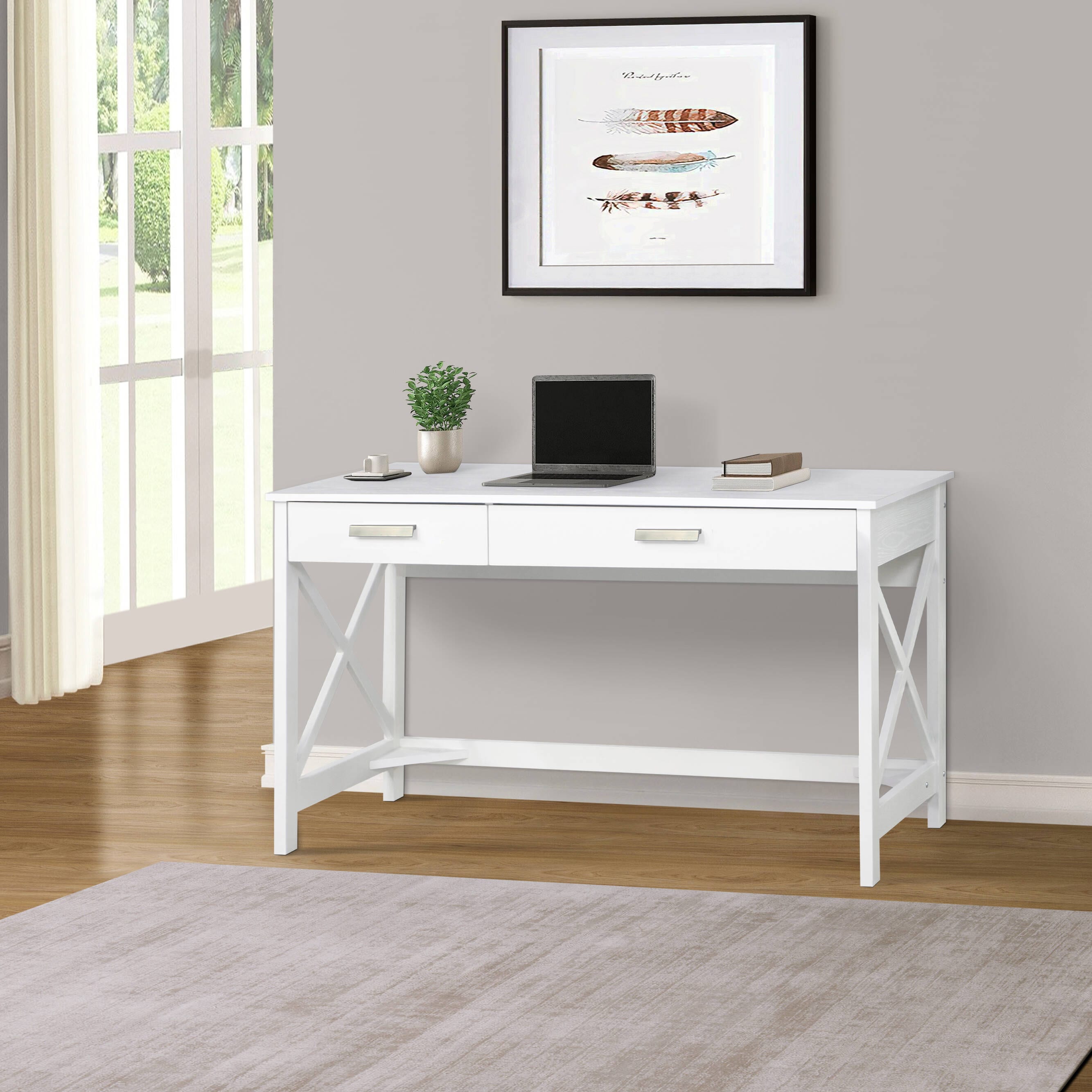 Saint Birch SBAK1834WDWW Alaska 47.3-in White Casual Writing desk