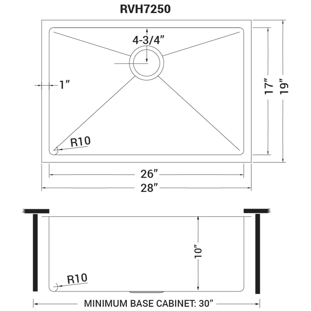 Ruvati RVH7250 Kitchen-Sinks - View #9