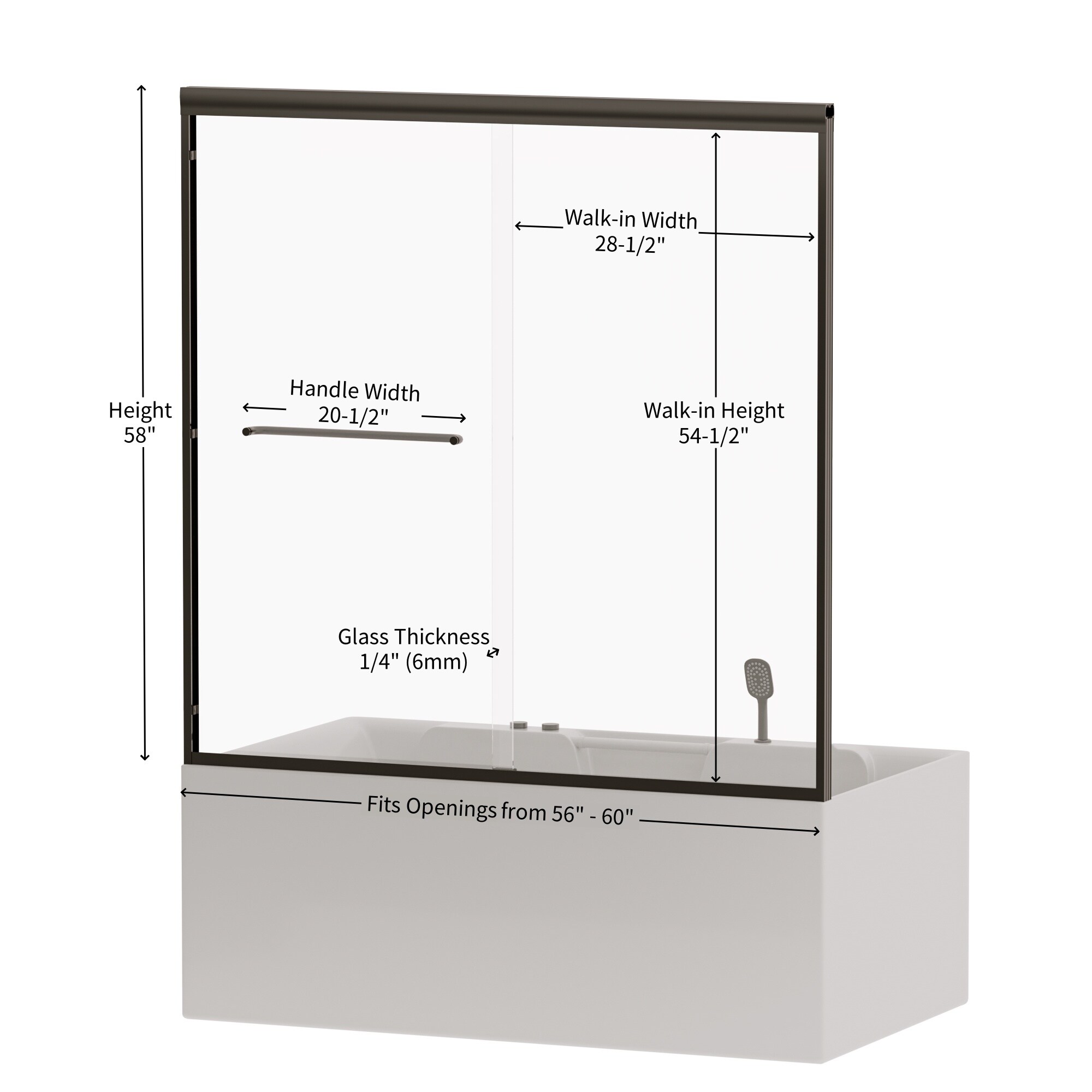 LIVACA LYR103658 Bathtub-Doors - View #10