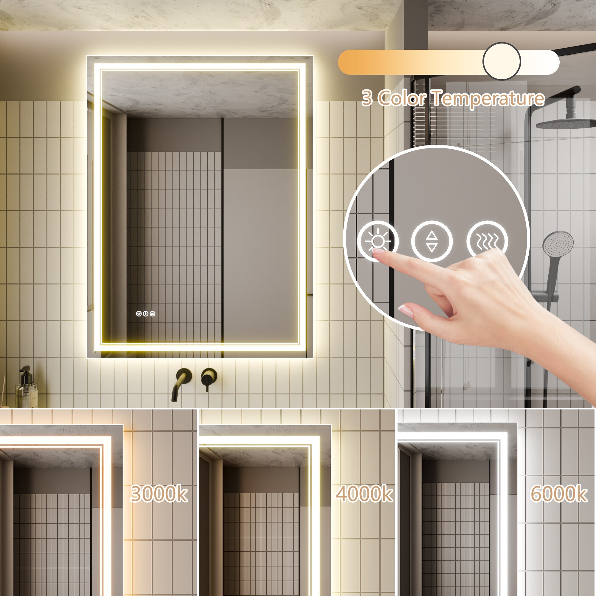 AAZJ JKF-MC04-4836SF2 Framed-Bath-Mirrors - View #3