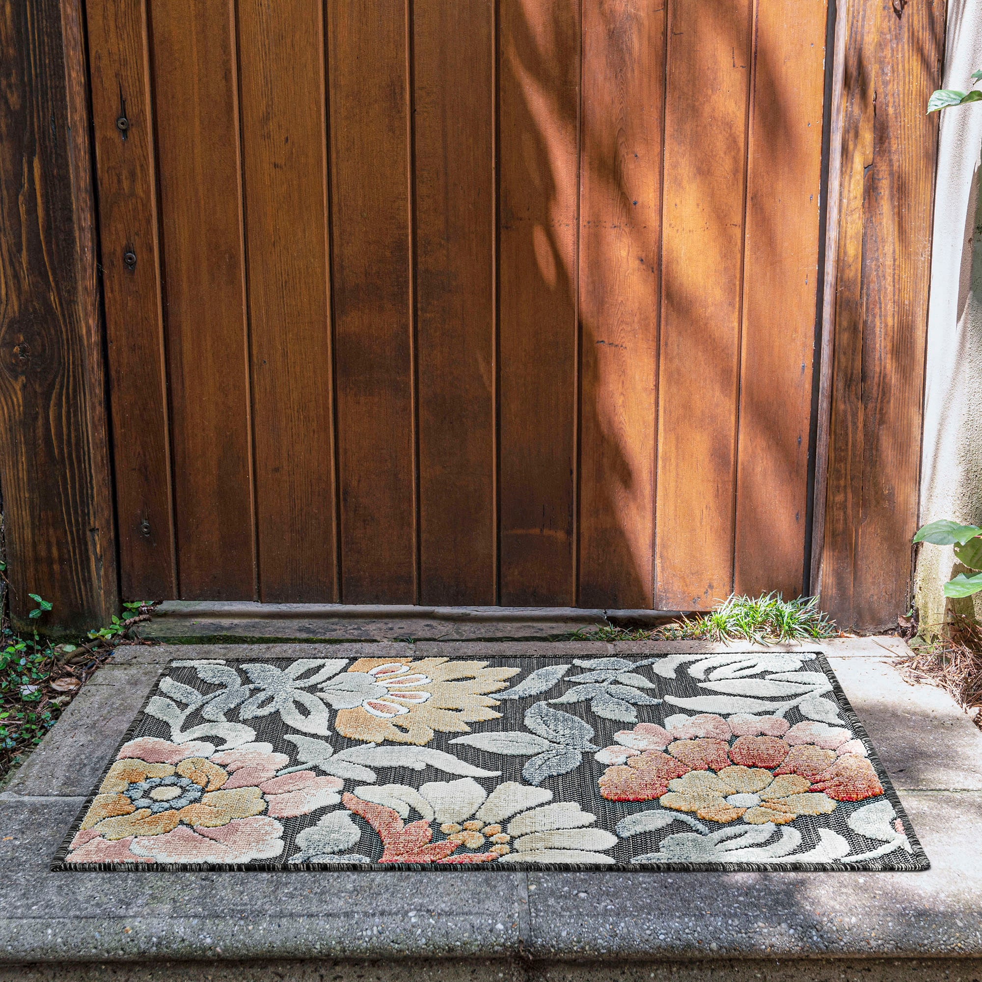 Tayse TRP1403 2X3 Tropic 2 x 3 (ft) Flatweave Polypropylene Black Rectangular Indoor/Outdoor Throw rug