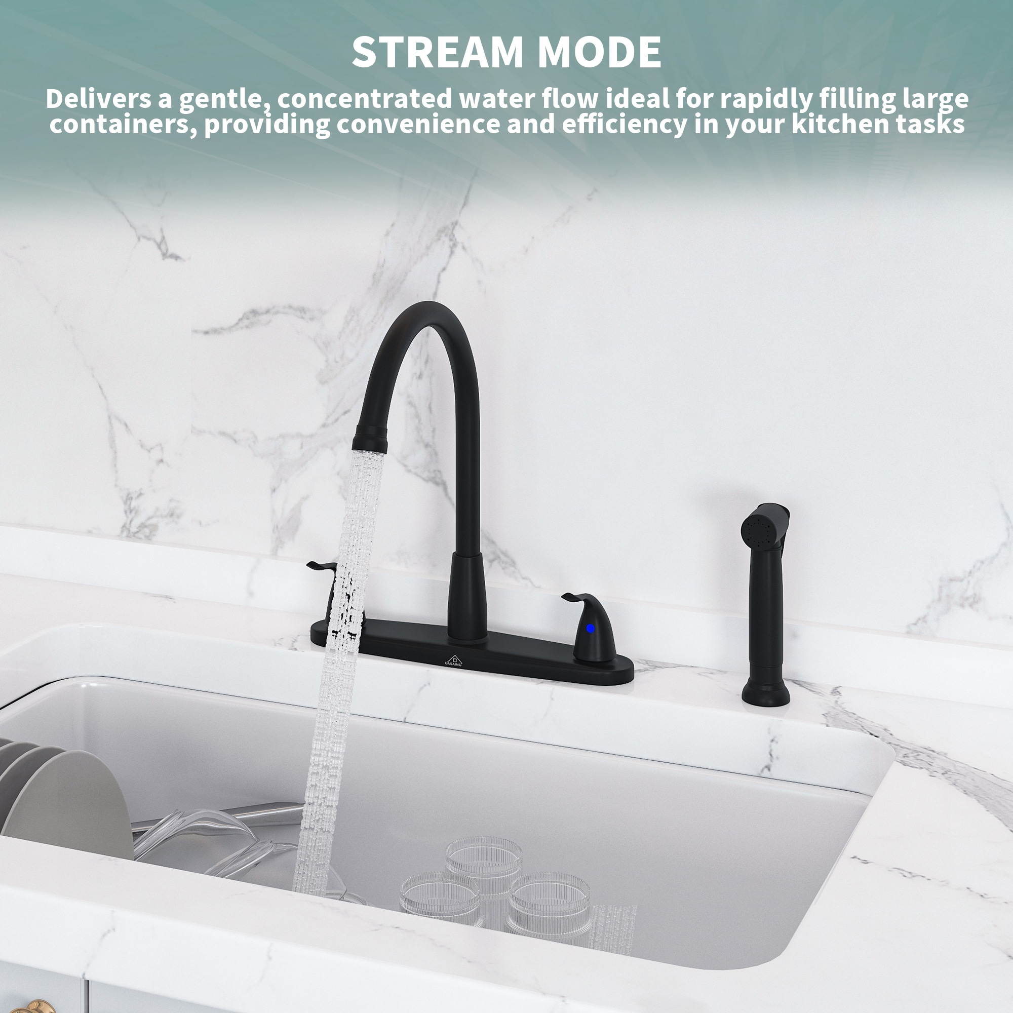 Mondawe MO-DT89001MB Kitchen-Faucets - View #5
