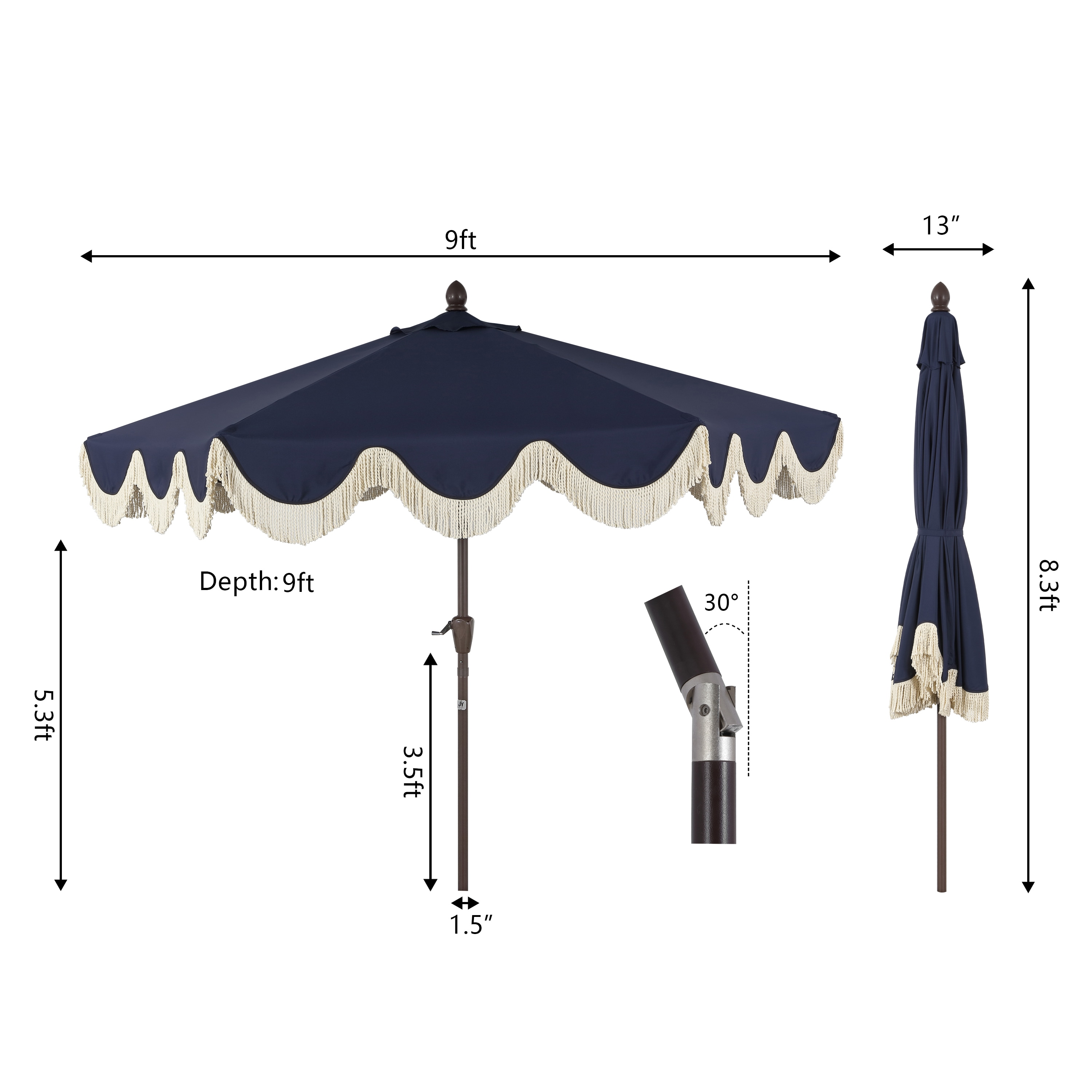 JONATHAN  Y UMB1001D Umbrellas-2 - View #4