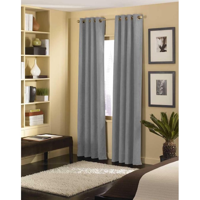 Chf 132 In Pewter Polyester Room, 132 Inch Wide Curtains