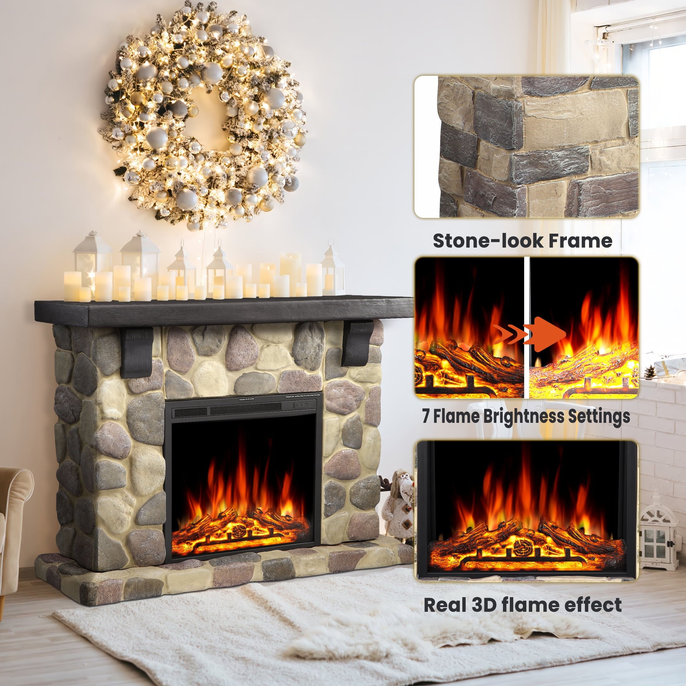 COWSAR Y4928 Electric-Fireplaces - View #2