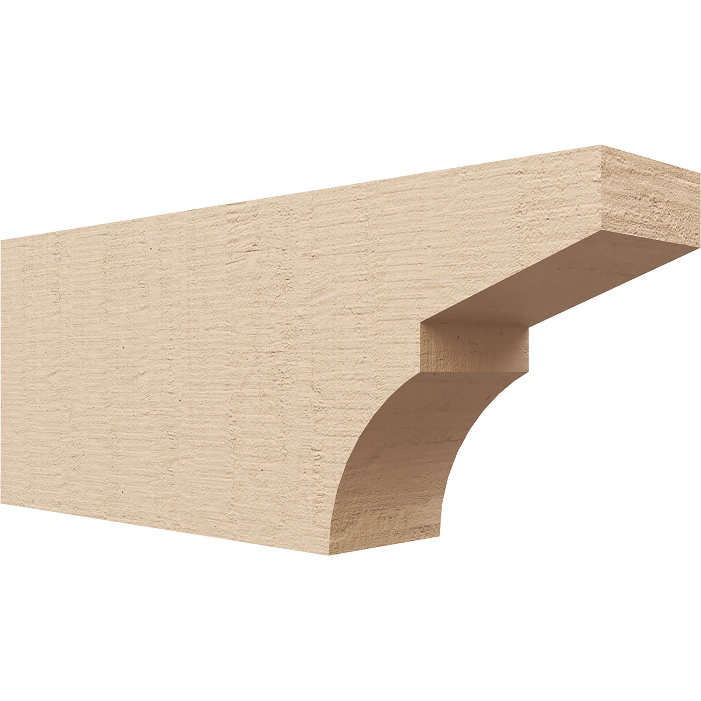 Ekena Millwork RFTU04X08X20MONRCPR Monterey Woodgrain 4-in X 8-in X 20-in Brown Urethane Standard bracket