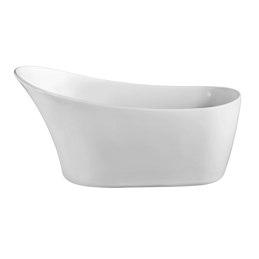 Streamline 57 in. Acrylic Clawfoot Non-Whirlpool Bathtub in Glossy