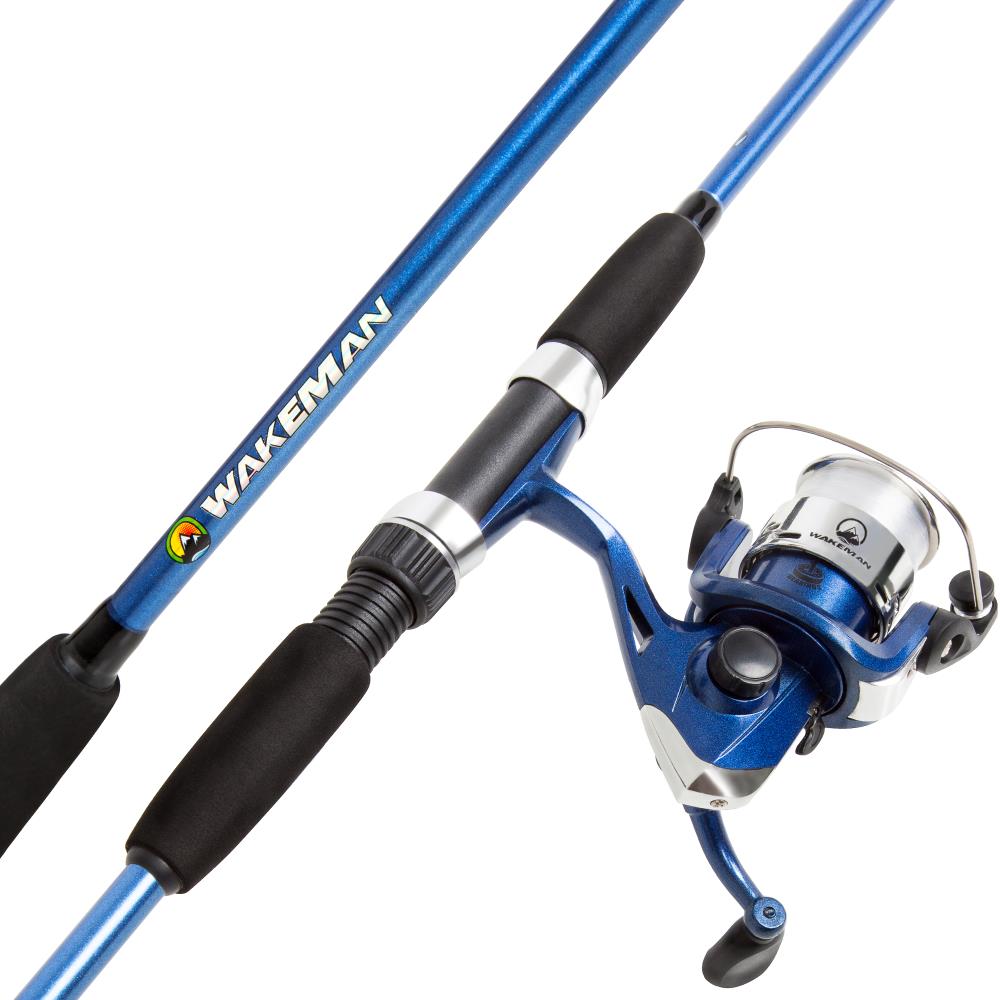 Leisure Sports Fishing Rod and Reel Combo, Spinning Reel, Fishing Gear for Bass and Trout Fishing, Great for Kids, Blue- Swarm Series by Leisure Sports