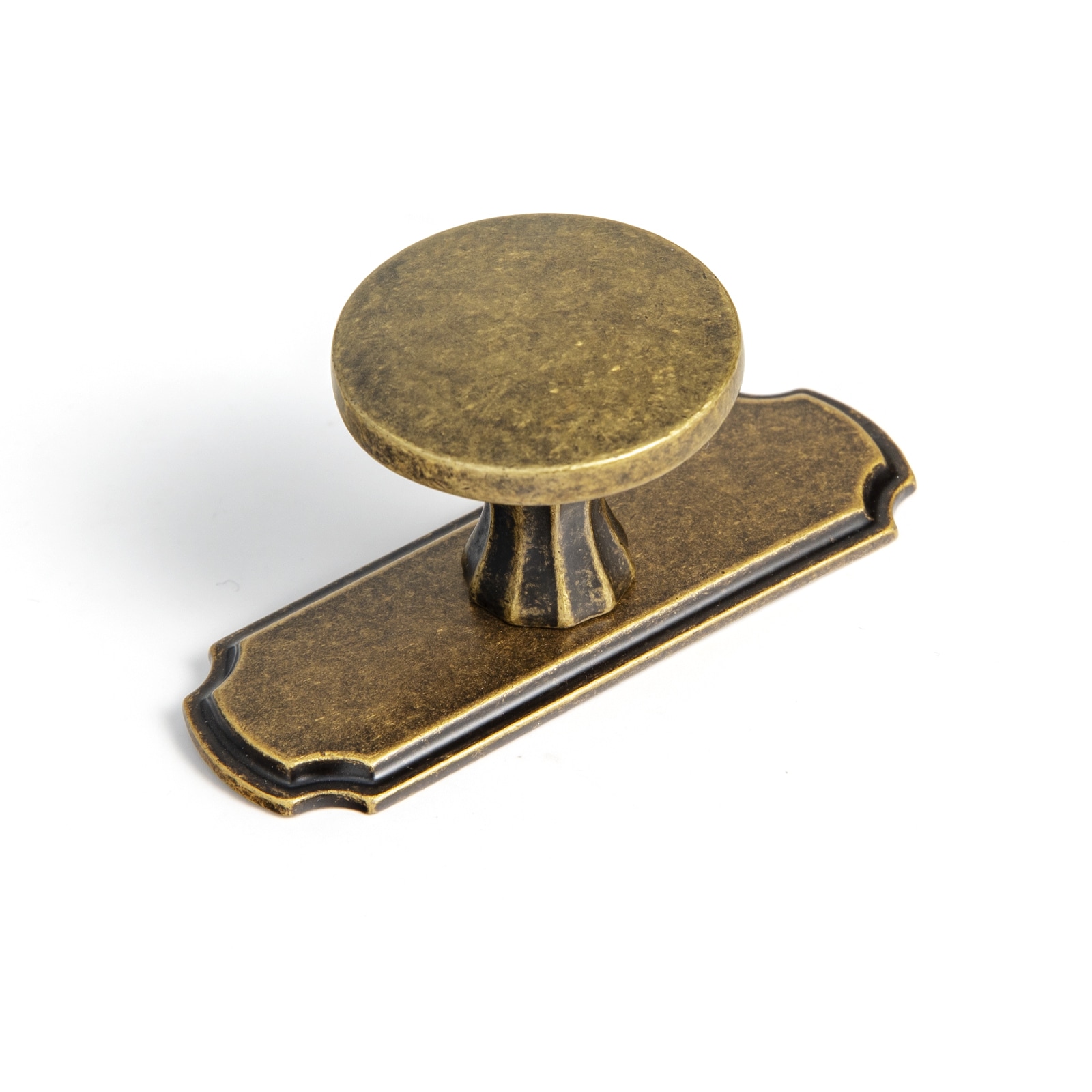 Miaokesen 1011GT-DK-DP23293 1-2/5-in Antique Brass Mushroom Classic Cabinet Knob 6 -Pack