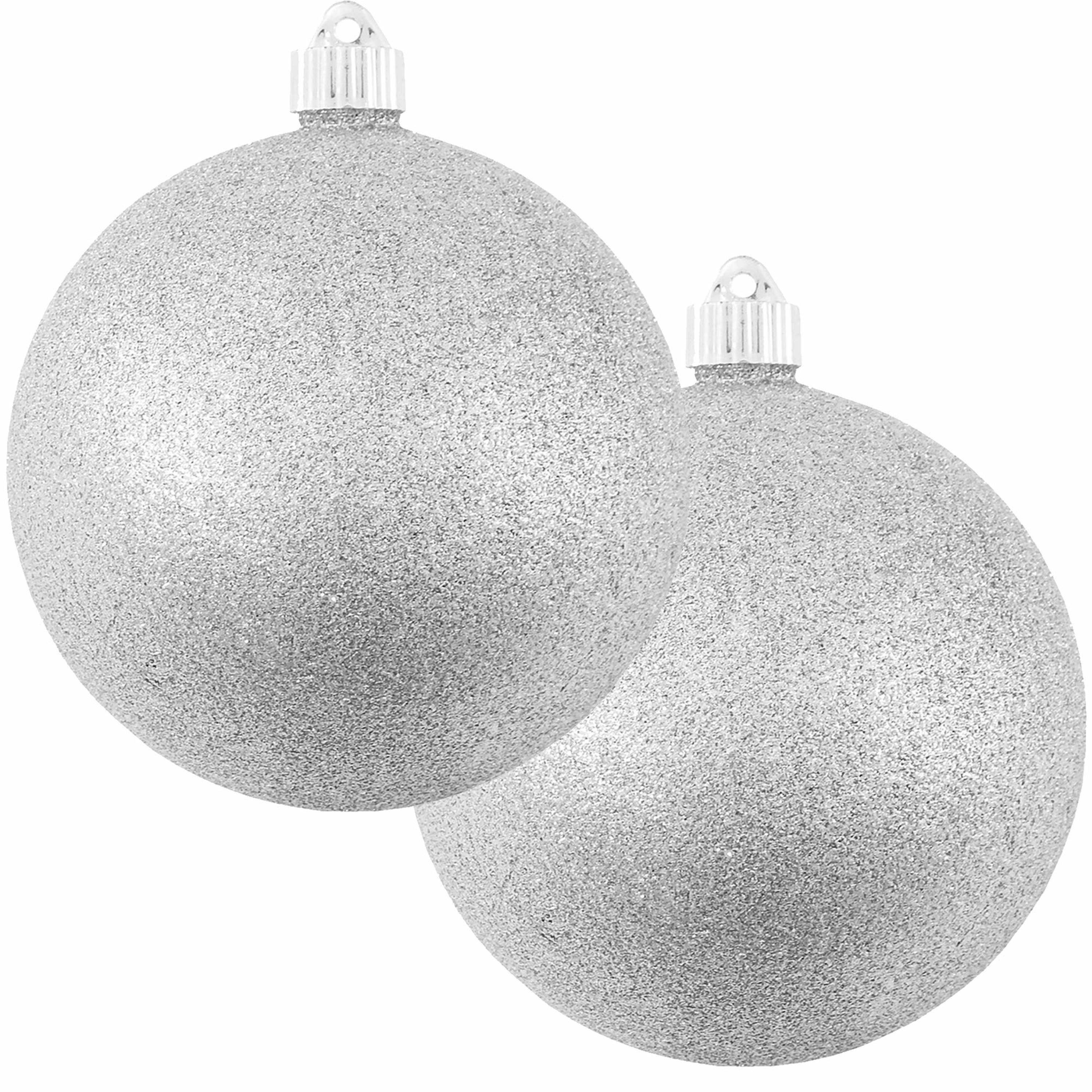 Krebs KBX04741 2 -Pack Silver Standard Indoor Ornament set Shatterproof