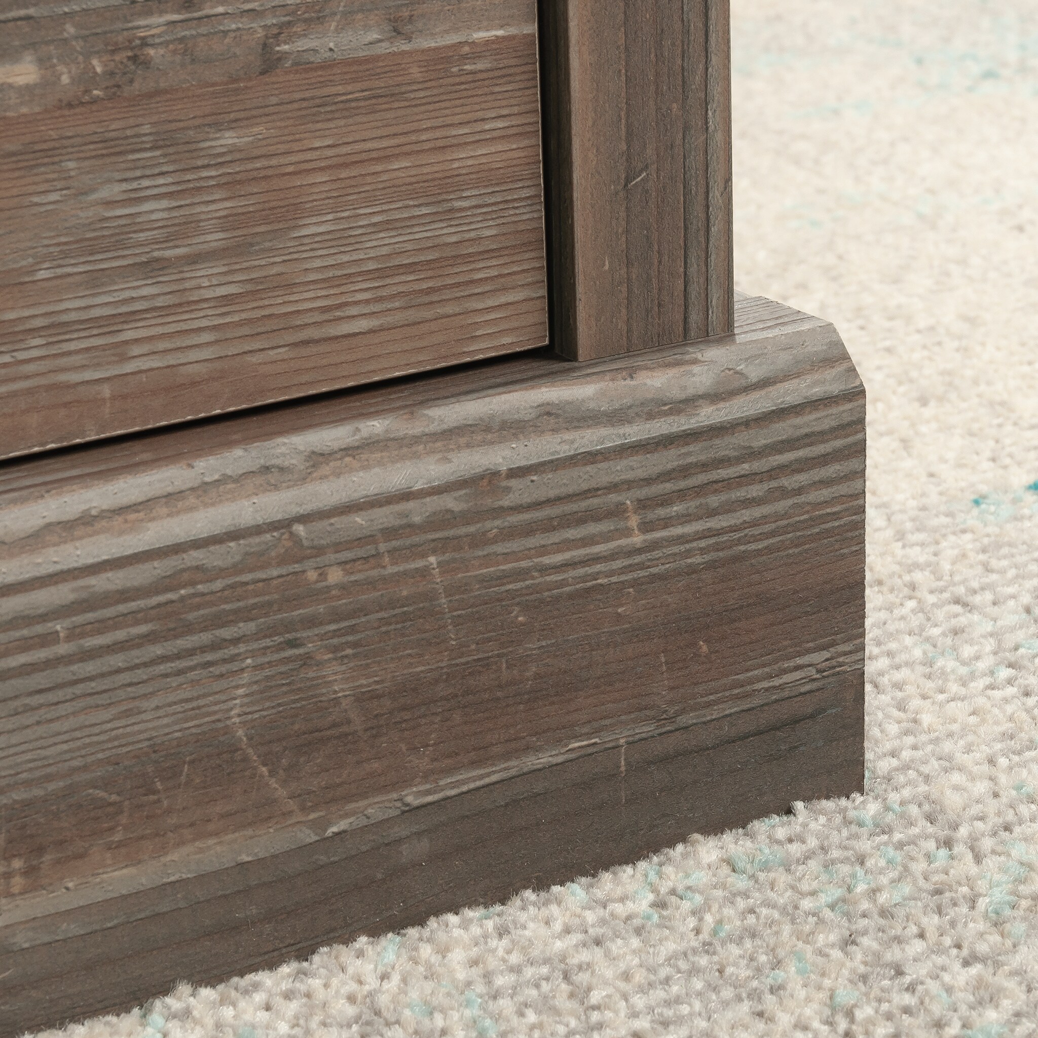 Pebble Pine Square Wood Coffee Table with Storage