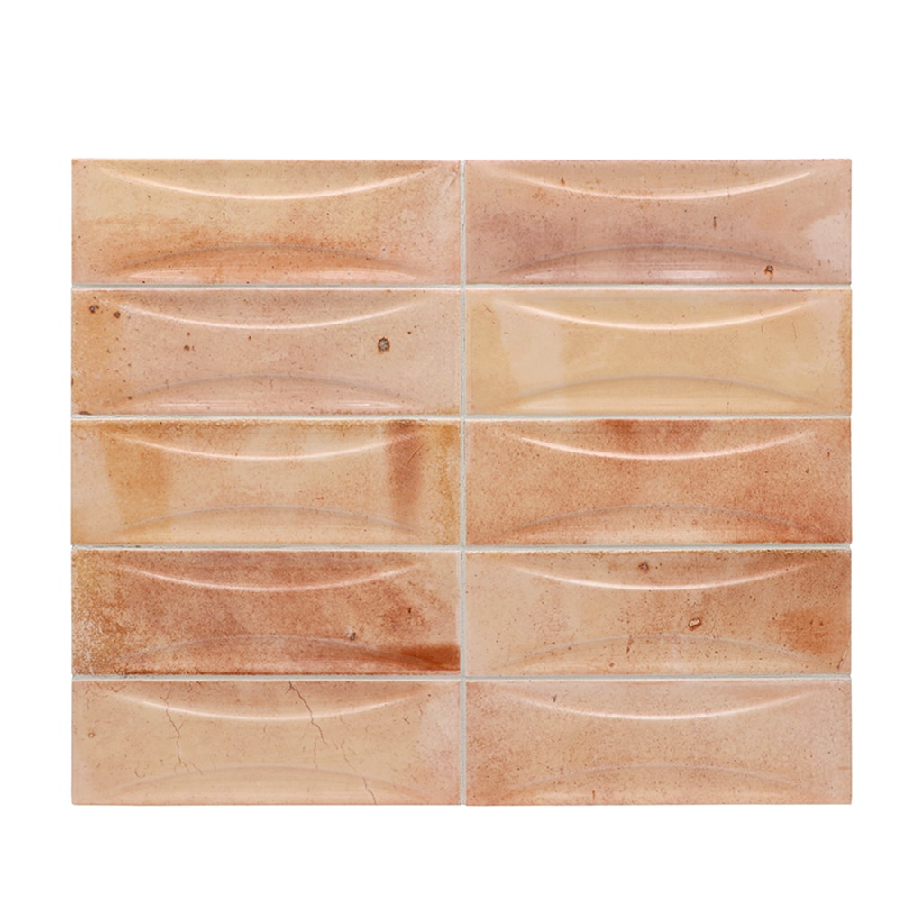 Apollo Tile MOD88DEPN258 Antiek Pink 3-in x 8-in Glossy Ceramic Patterned Standard Floor and Wall Tile ( 5.38-sq ft Carton