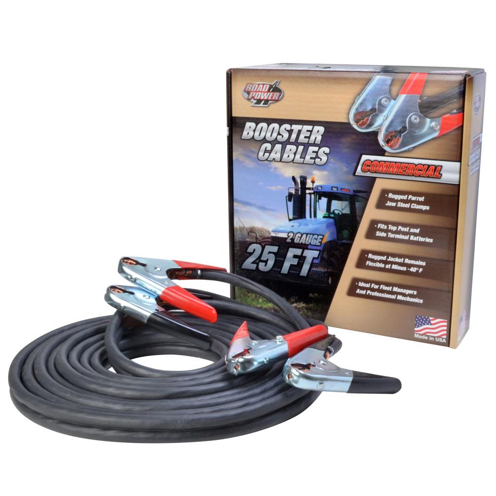 12ft 10 Gauge Copper Wire Battery Jumper Cables Jump Start Booster