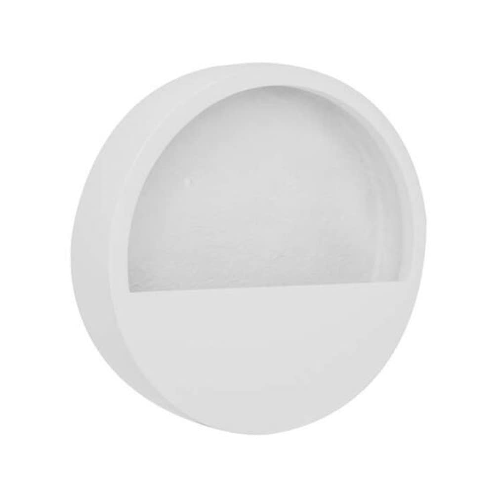 Pottery Pots E1390W-50-MW Round 19.69-in W Large White Fiberstone Indoor/Outdoor Planter with Drainage Holes