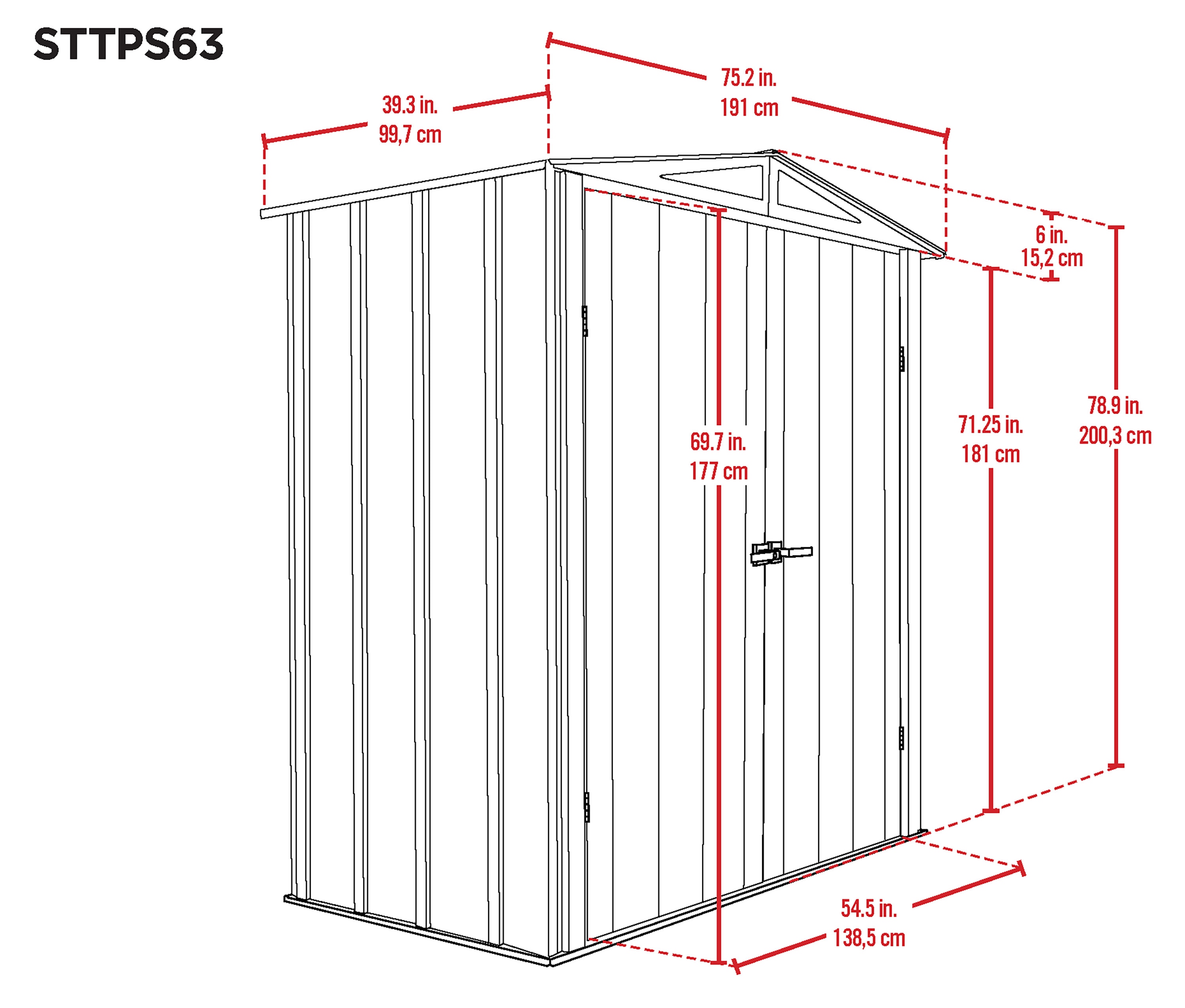 Scotts 6-ft x 3-ft Garden Galvanized Steel Storage Shed in the Metal  Storage Sheds department at Lowes.com