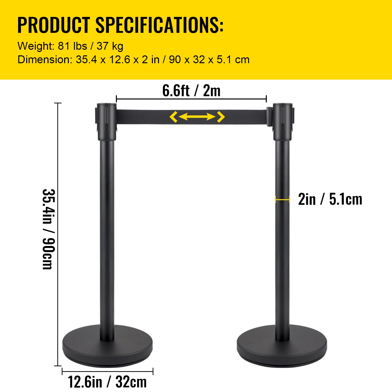 VEVOR SCGLZHSHDJTD01466V0 Commericial-Crowd-Control-Barriers - View #7