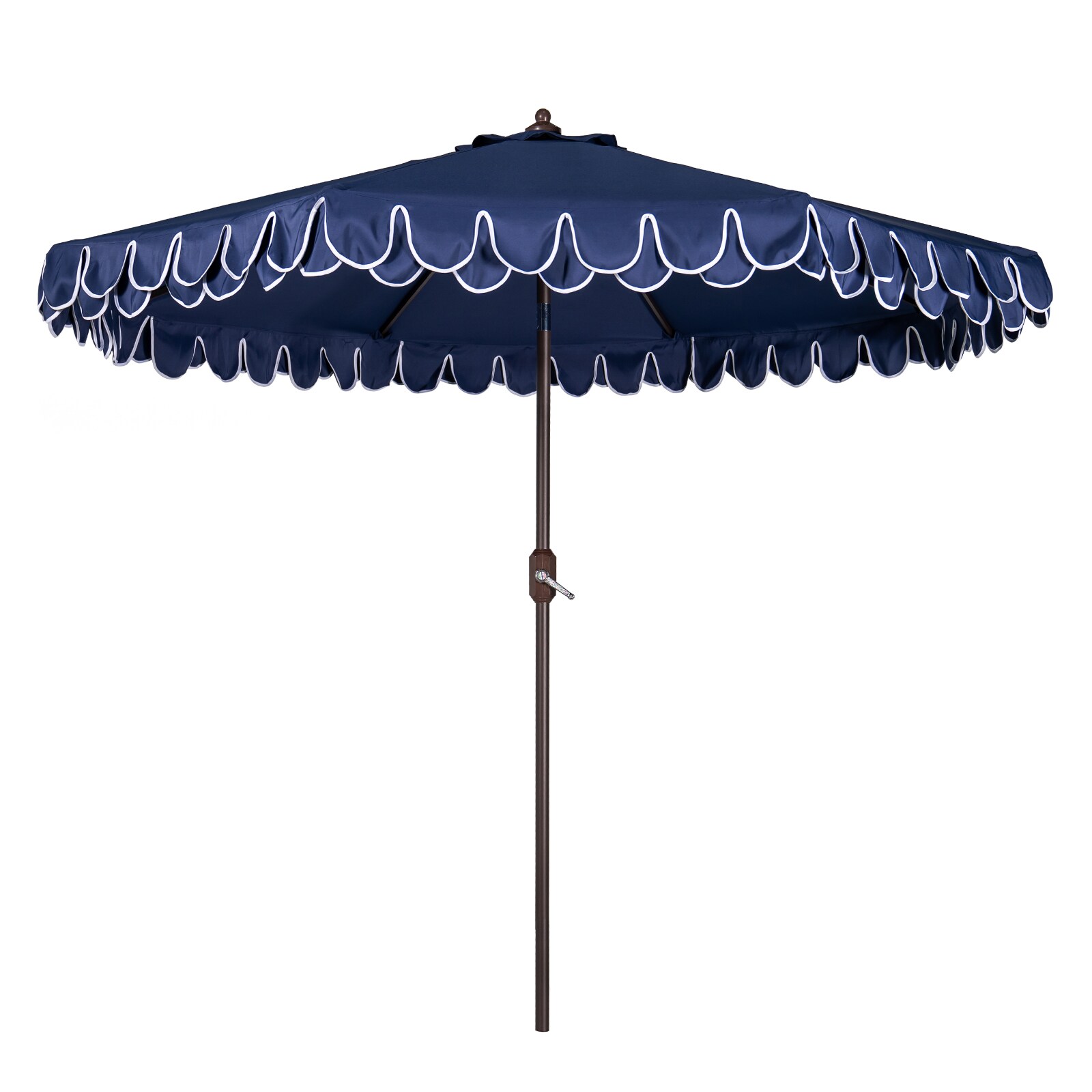 GARSING 9FT-SKIRT -NAVY BLUE 9-ft Aluminum Navy Push-button Tilt Market Patio Umbrella