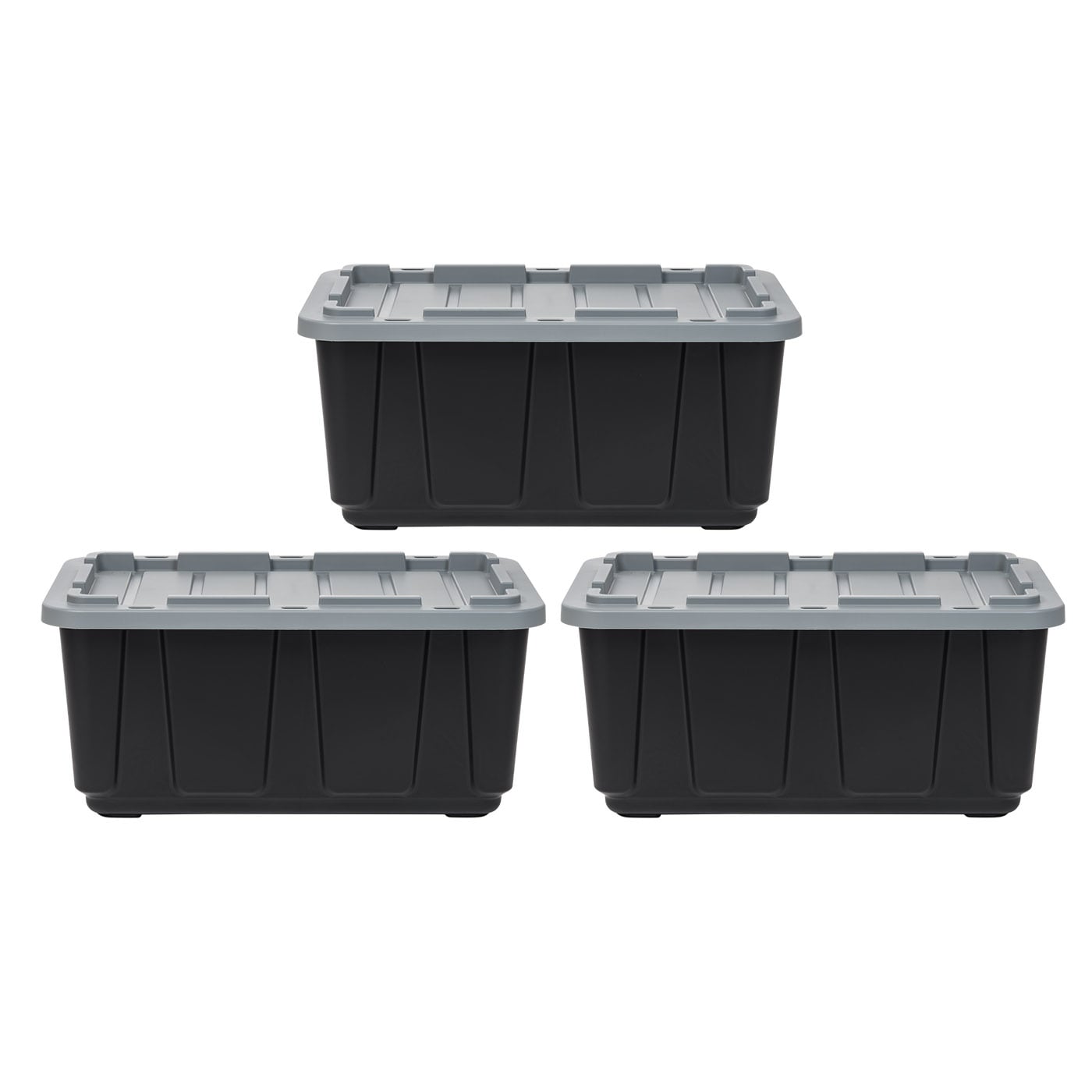 Extra Large Storage Bins with Lids - 27Gal Plastic Storage Bins with Doors,  3 Packs Stackable Storage Bins For Closet Organizers and Storage, Folding