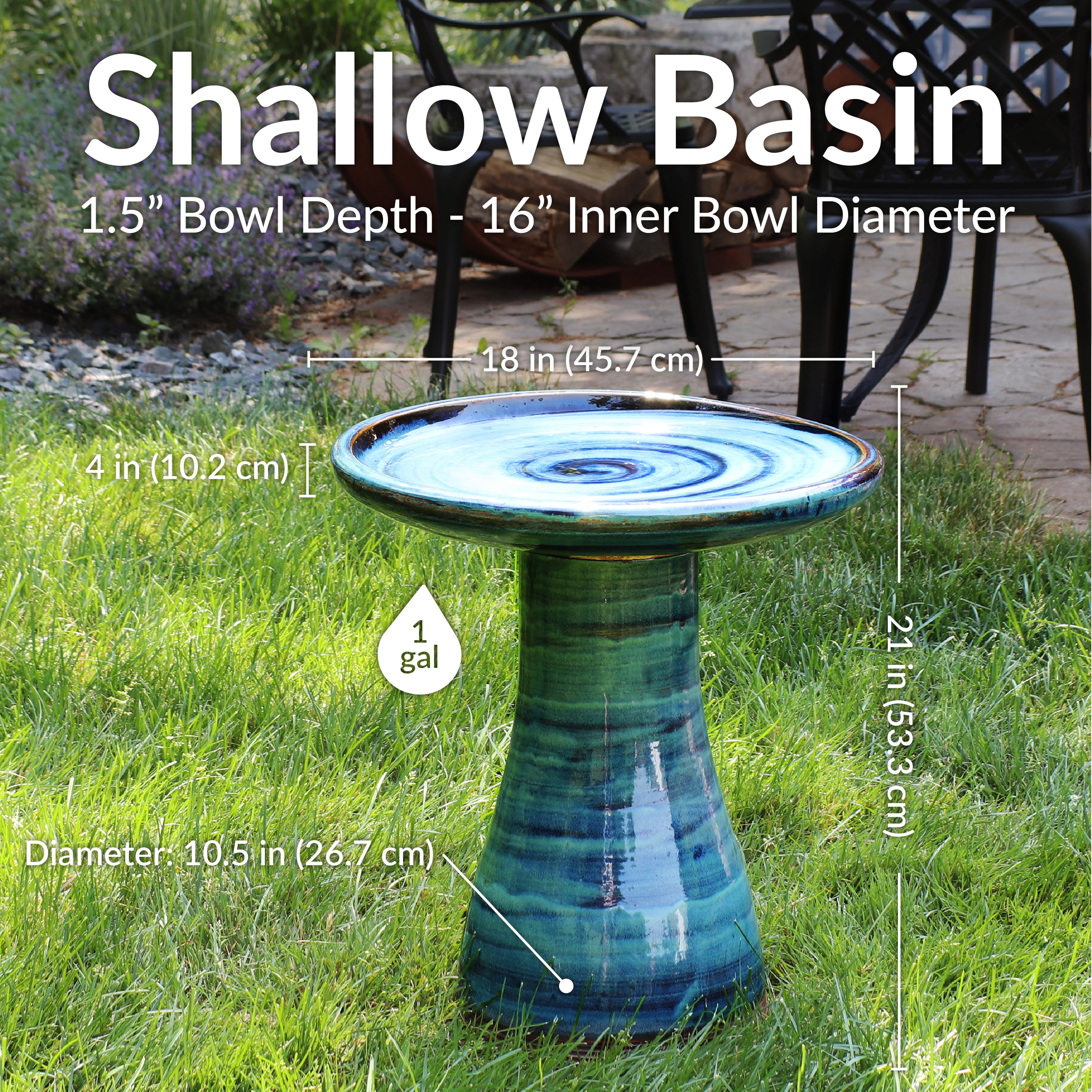 Sunnydaze Decor AP-343 birdbaths - View #3