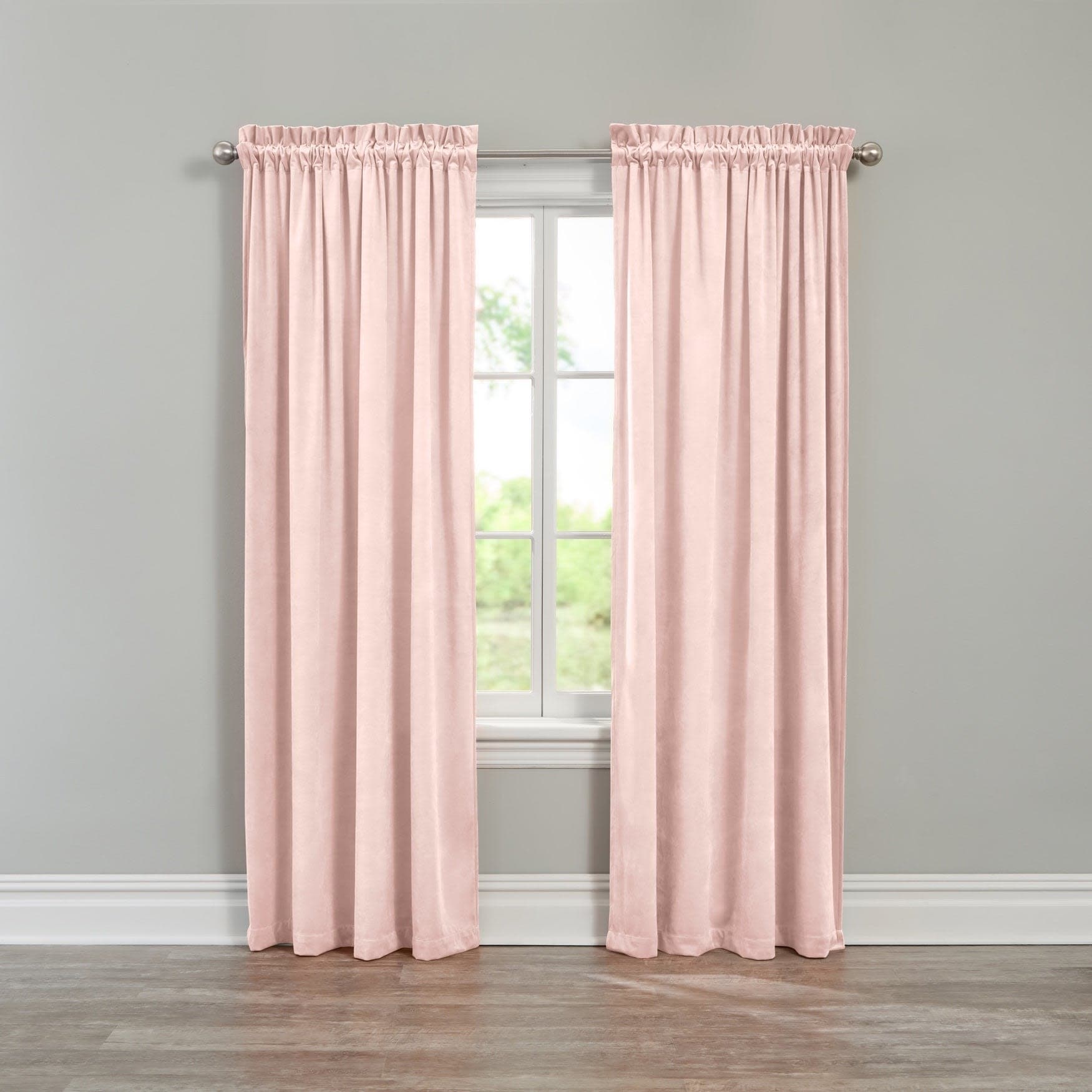 BrylaneHome 195844530179 BH Studio Velvet Rod-Pocket Panel