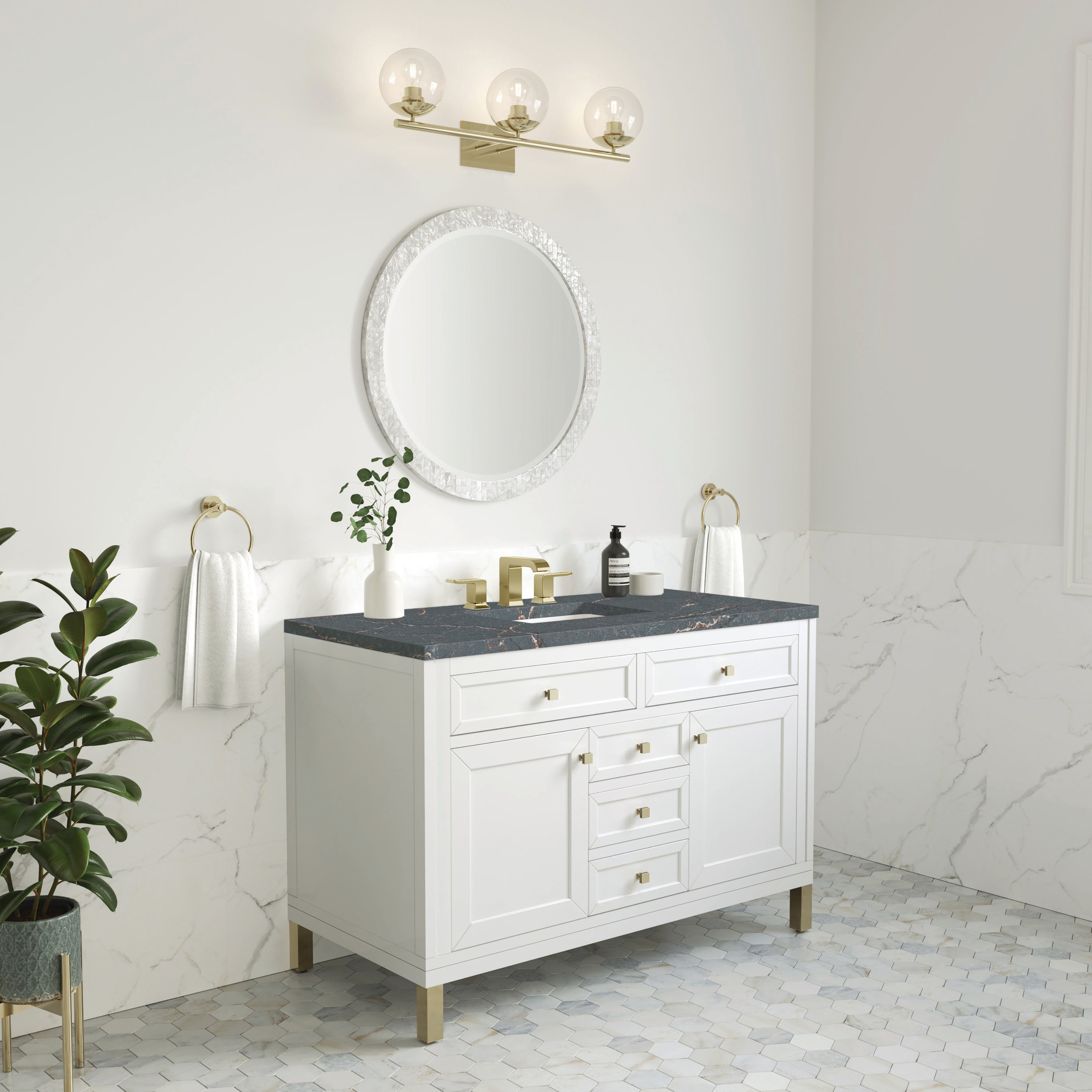 James Martin Vanities 305-V48-GW-3PBL Bath-Vanity-Combo - View #3
