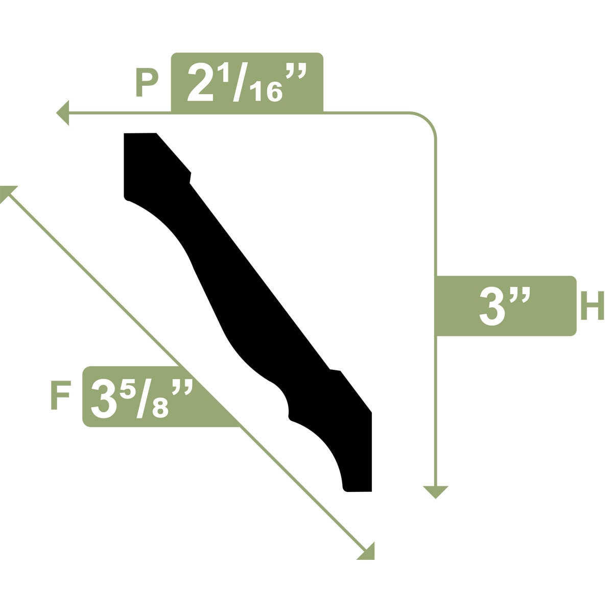 Ekena Millwork WM49X96SWPV Crown-Moulding - View #3