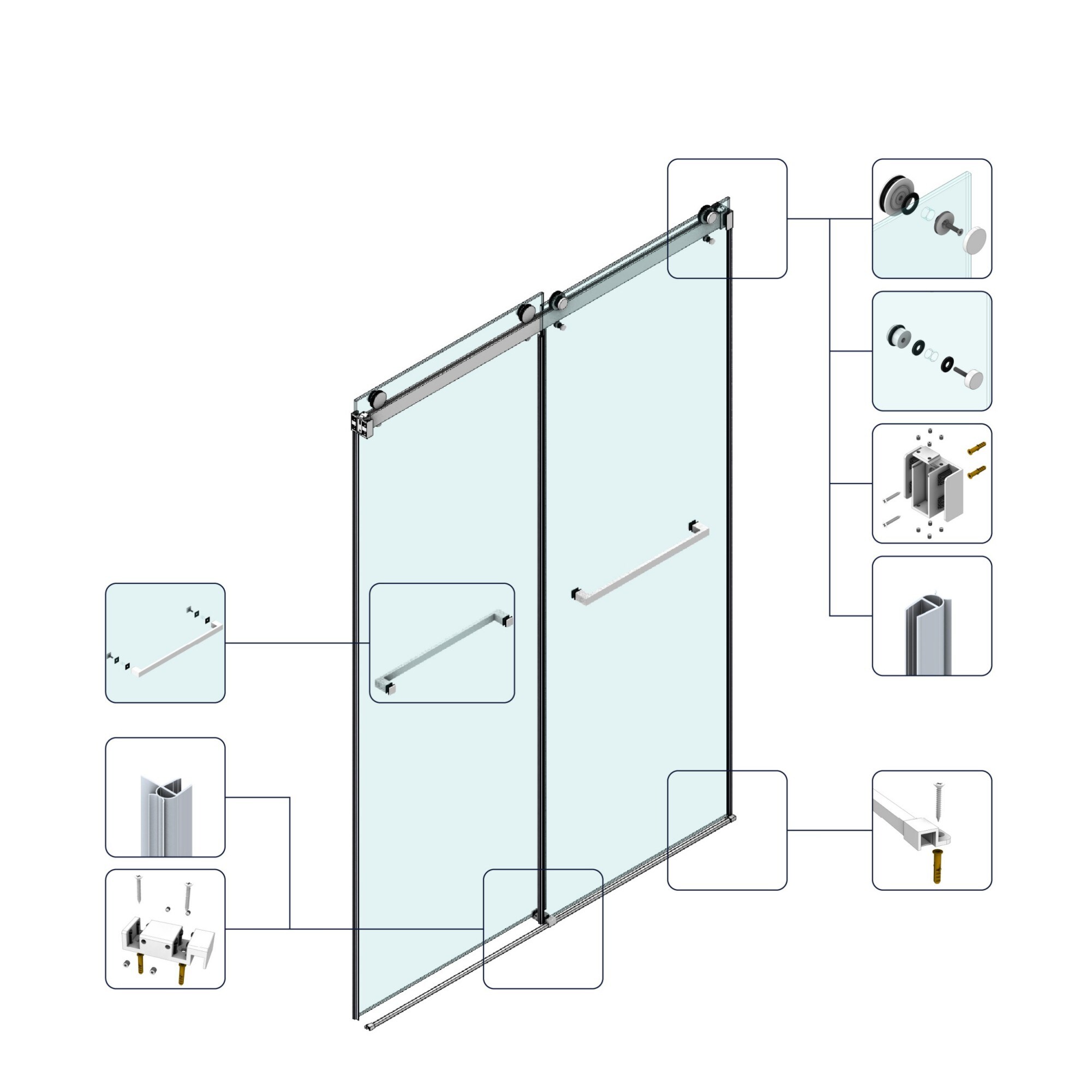 WELLFOR GIJ-SD02-60C Shower-Doors - View #8