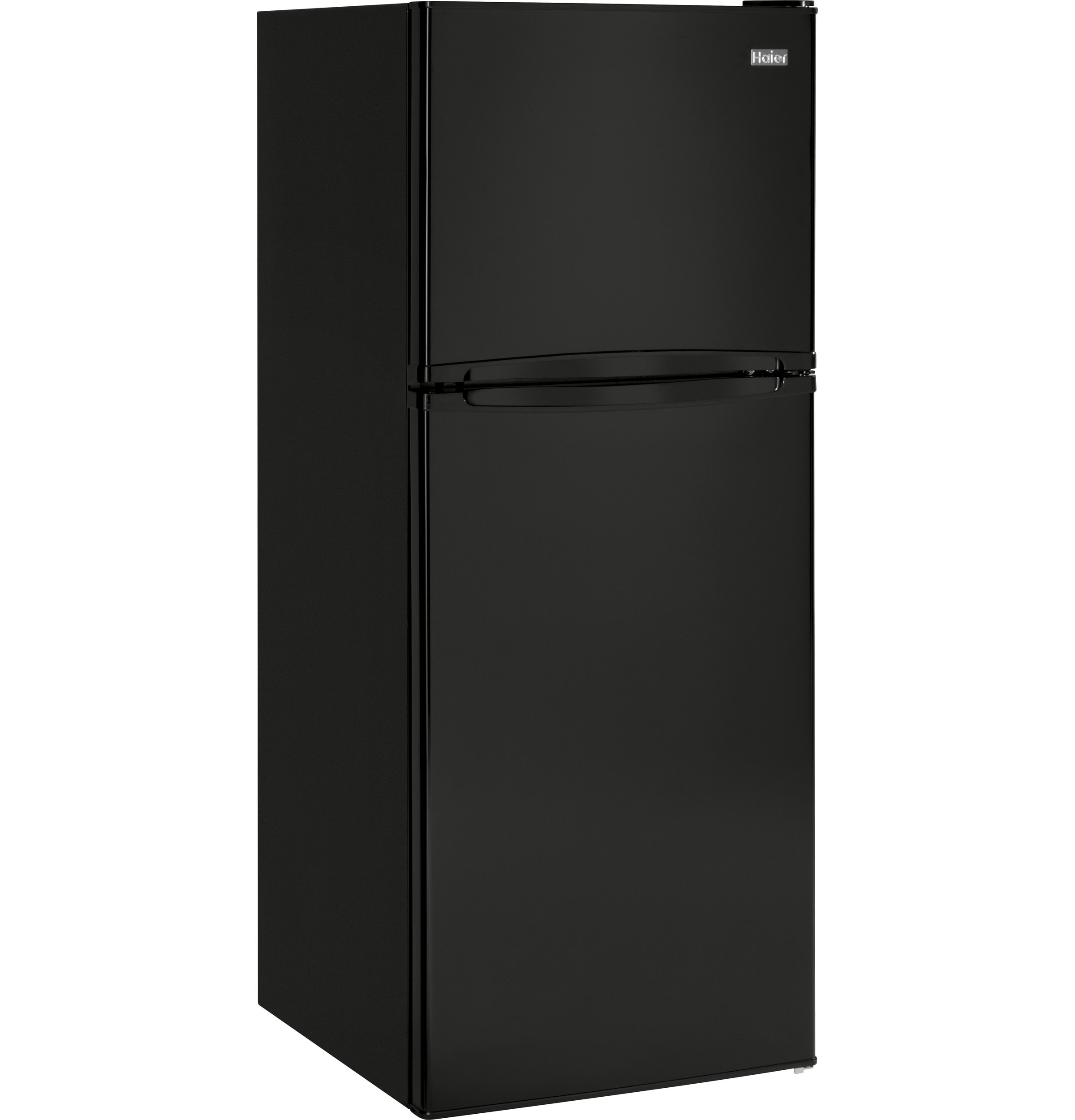 Haier 9.8-cu ft Top-Freezer Refrigerator (Black) in the Top-Freezer  Refrigerators department at