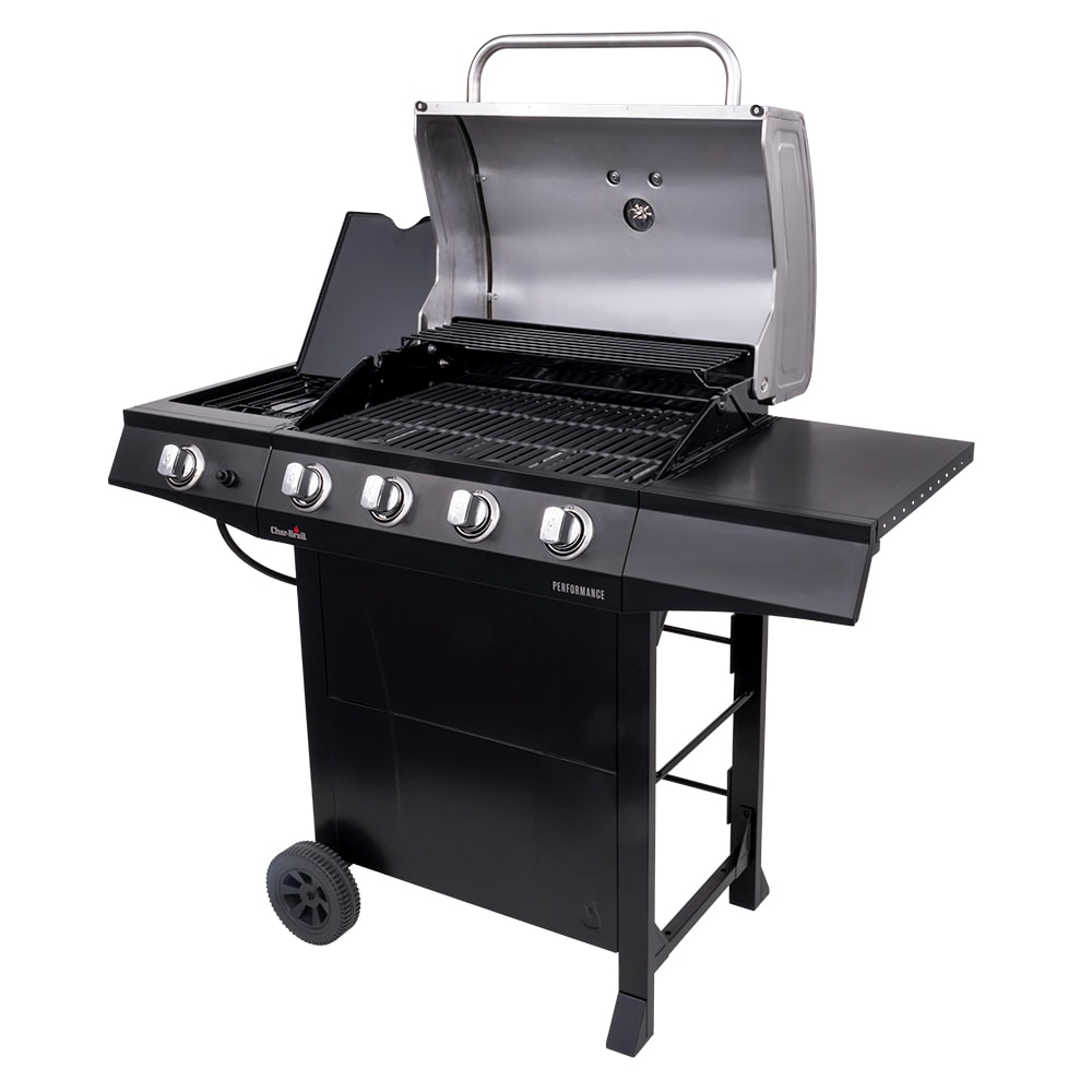 Ferie naturlig Allergi Char-Broil Performance Series Black 4-Burner Liquid Propane Gas Grill with  1 Side Burner in the Gas Grills department at Lowes.com