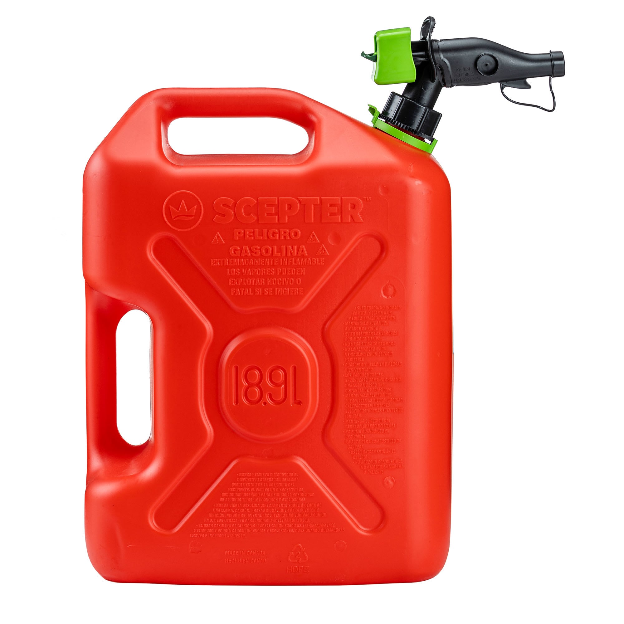 Scepter 315366 SmartControl Dual Handle Gasoline Can Container Jug