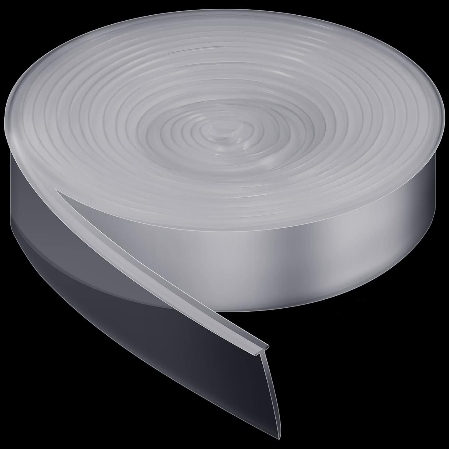 Etokfoks  108 in L T Style Shower Door Seal in Clear Waterproof Silicone for 0 25 in Glass Bottom Use