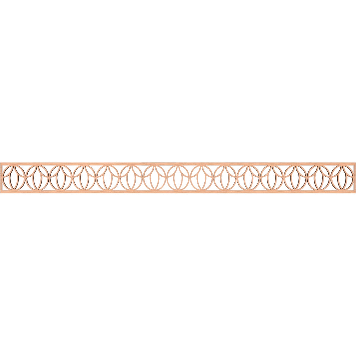 Ekena Millwork MLDA04X46SHOAL Shoshoni Fretwork Flat Trim 4-in x 3.87-ft Alder Brown Unfinished 2155780 Pierced Wall Panel Moulding
