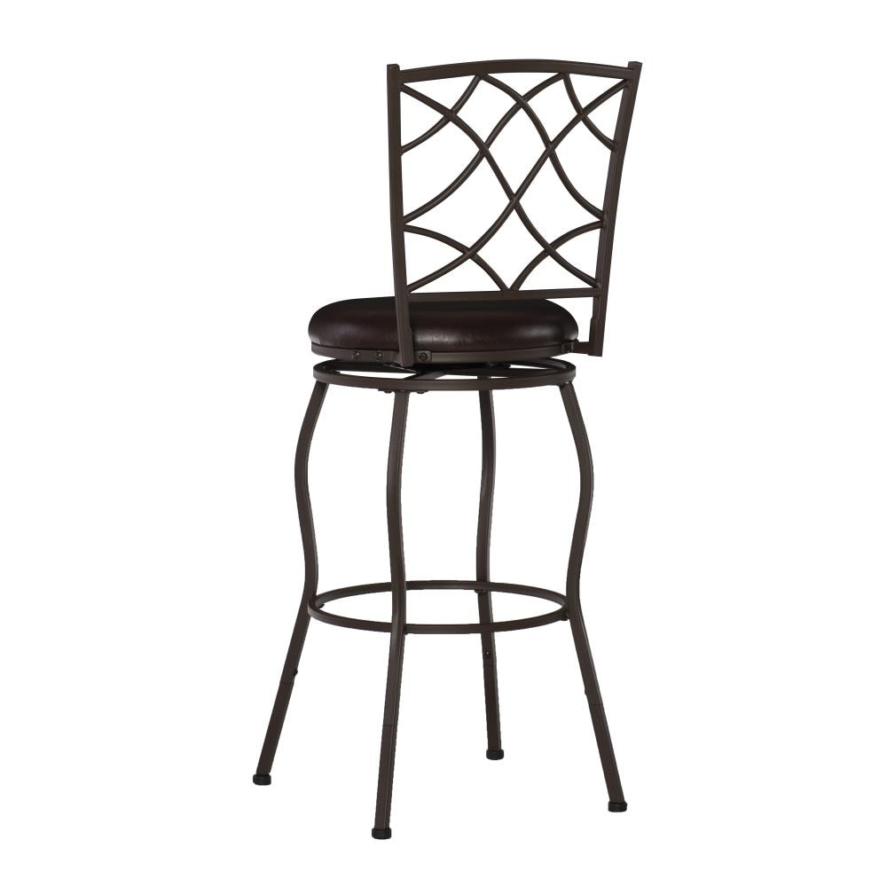 Casey Trio Brown Faux Leather Adjustable Swivel Stools
