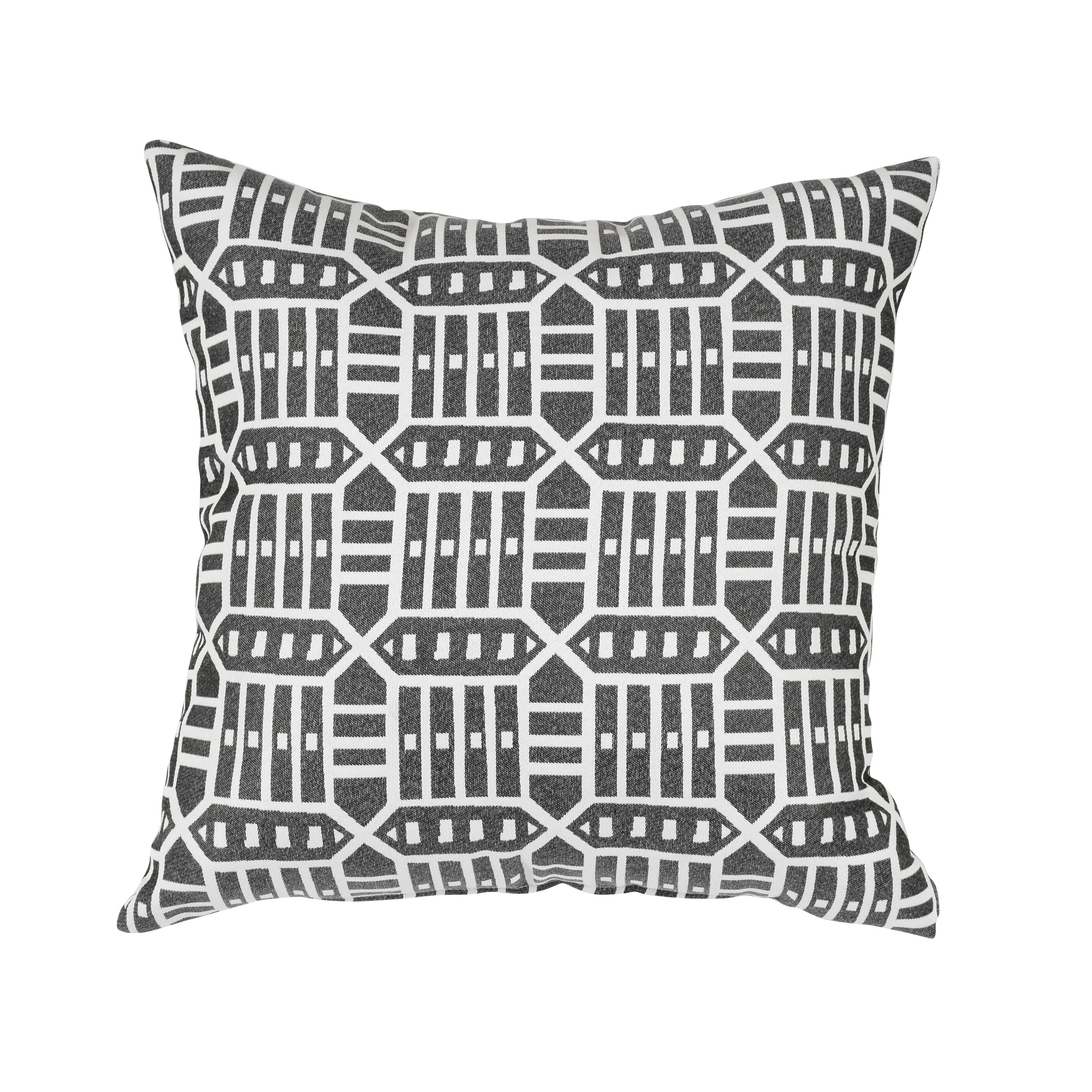 Square Embellished Geometric Decorative Throw Pillow Off-white