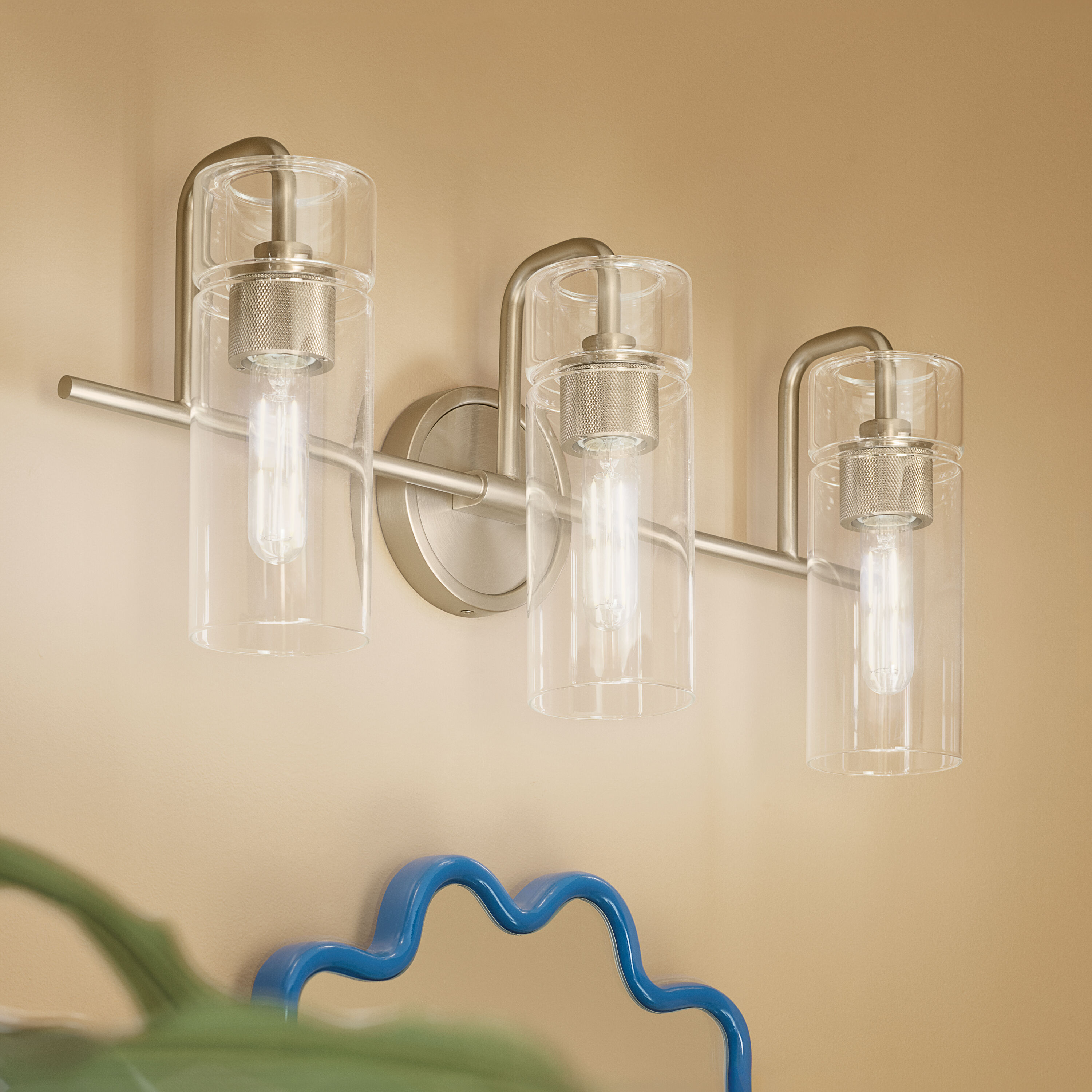 Kichler Niccol 24-in 3 Light Gold Modern/contemporary Bathroom Vanity light