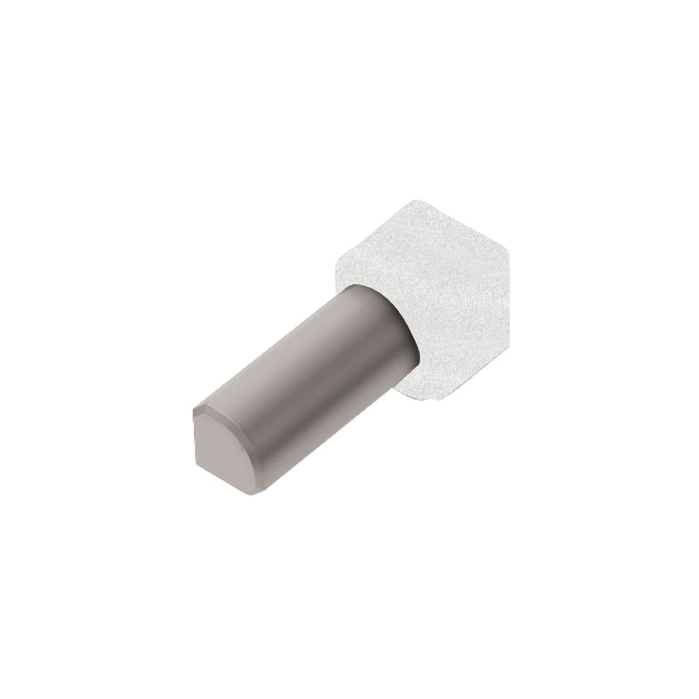 Schluter Systems ID/RO100MBW Rondec 0.375-in W x 1.0-in L Matte white textured color-coated aluminum Aluminum Inside corner Tile Edge Trim