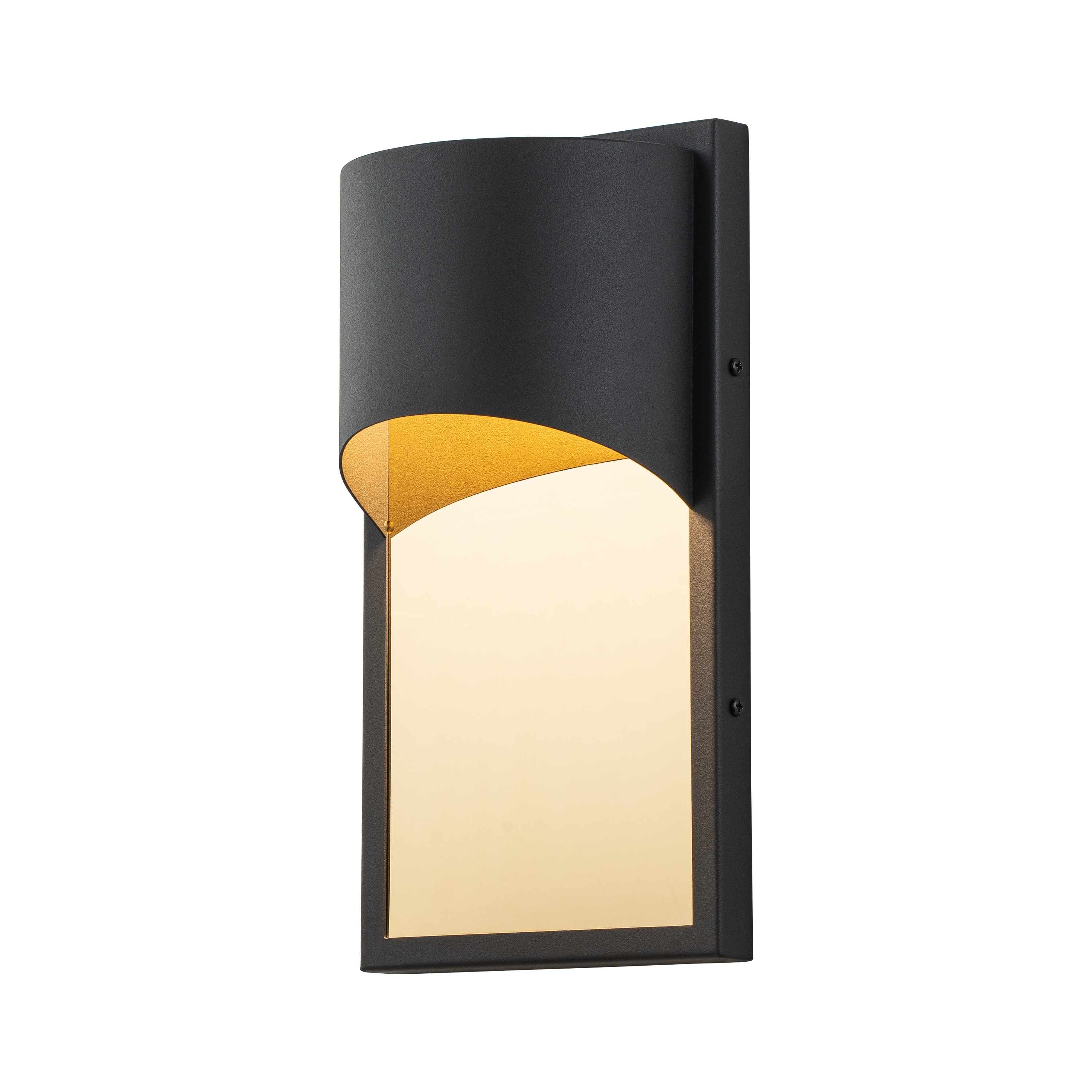 C Cattleya LLA2402-W 11.5-in H Matte Black Hardwired Integrated LED Outdoor Wall Light