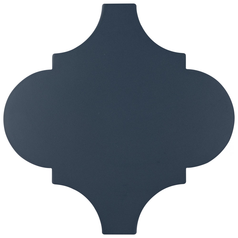 Affinity Tile FNU8PLBL Provenzale Lantern Dark Bleu 8-in x 8-in Satin Porcelain Cement Look Arabesque Floor and Wall Tile (6.24-sq. ft/ Carton)