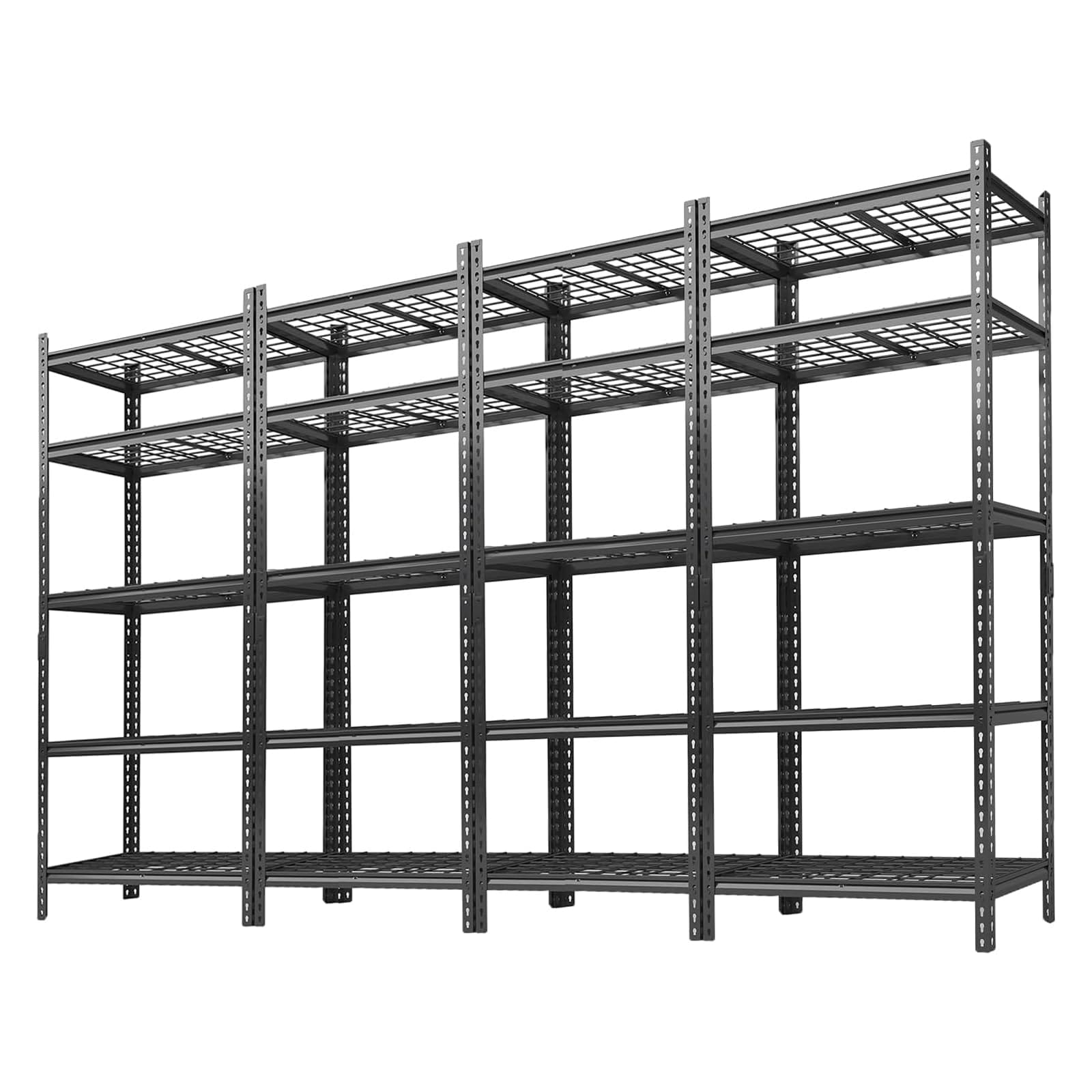 IdealHouse Heavy Duty 5 Tier Adjustable Metal Storage Shelf 4 Pack 36Wx16Dx72H Inches 2200 lbs Capacity Sturdy Garage Organizer Rack for Kitchen Pantry Warehouse Basement