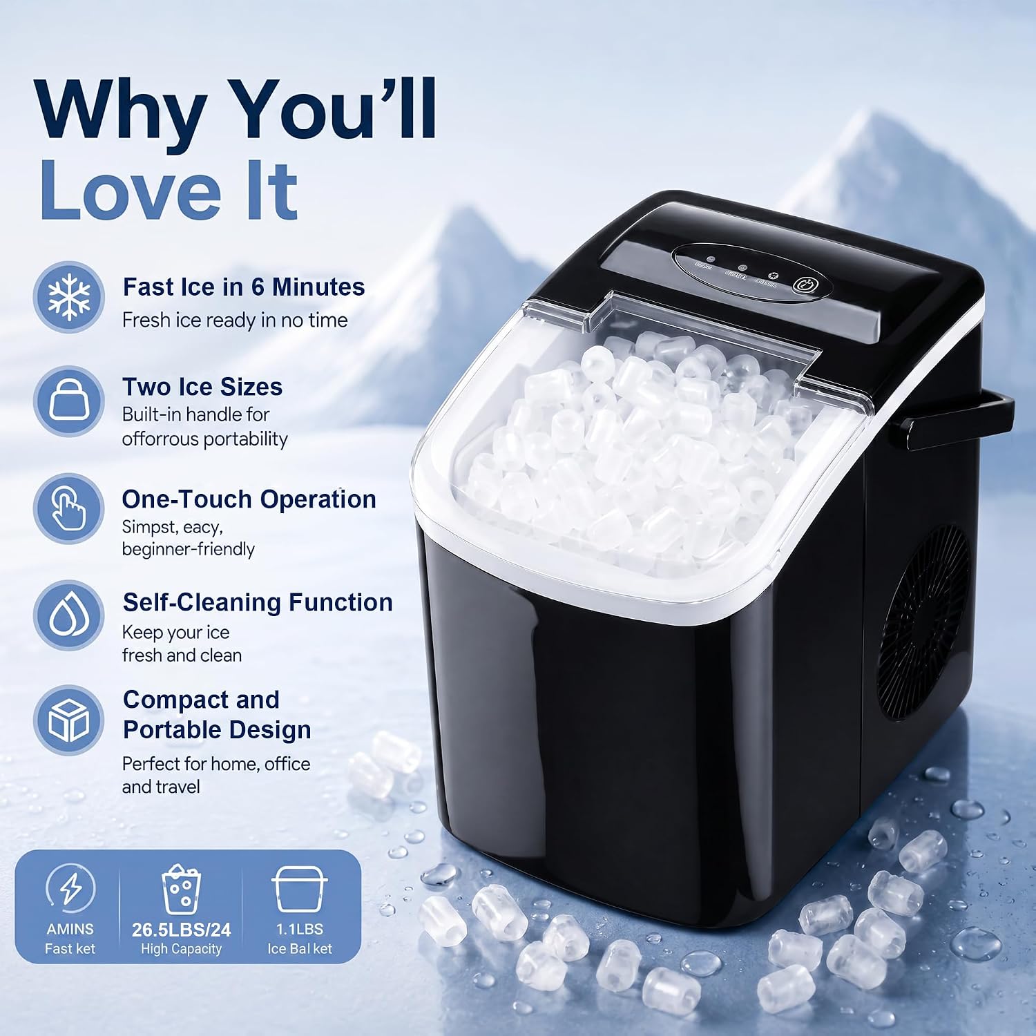 ROSMENA FZB-12Y9A-HJQ001 Ice-Makers - View #3