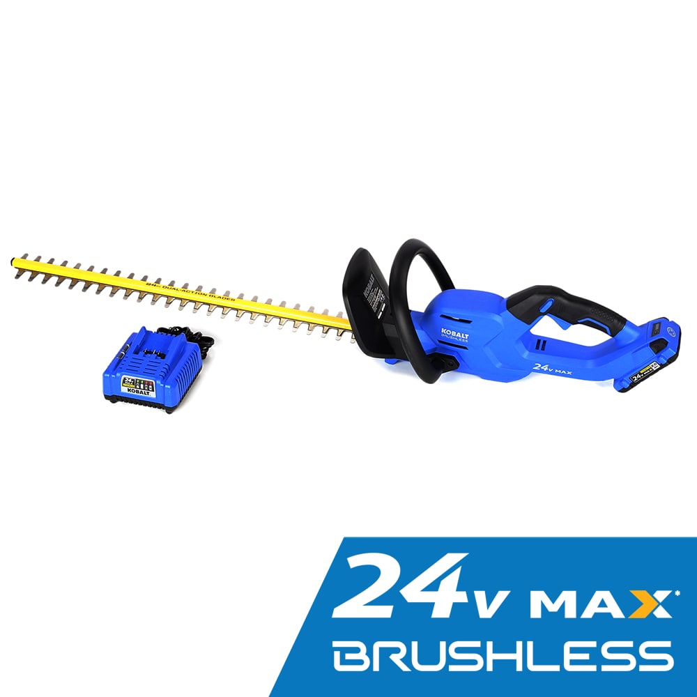 Kobalt 24-volt 24-in Battery Hedge Trimmer 2 Ah (Battery and Charger Included) KHT 2024A-03 Sansujyuku sansujyuku.com