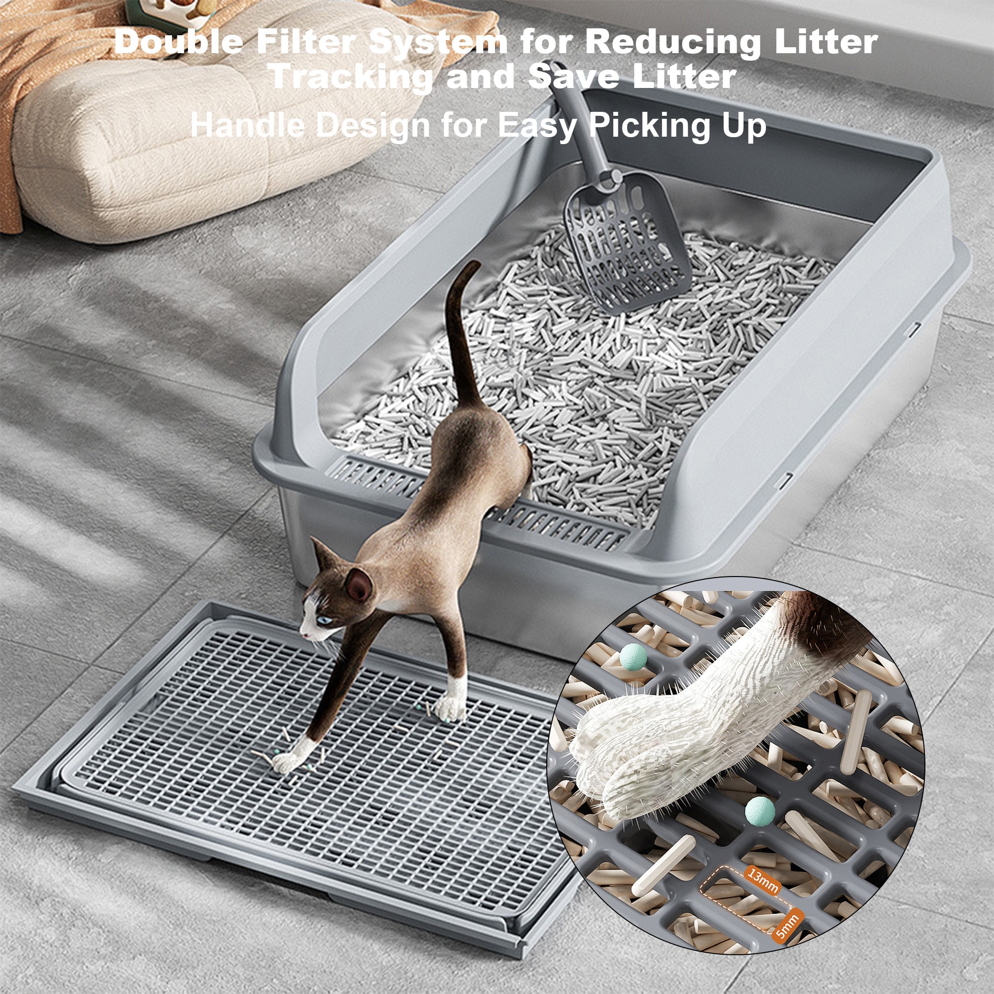 Aoile CWGUOUWKWEM00VL Cat-Litter-Box - View #2