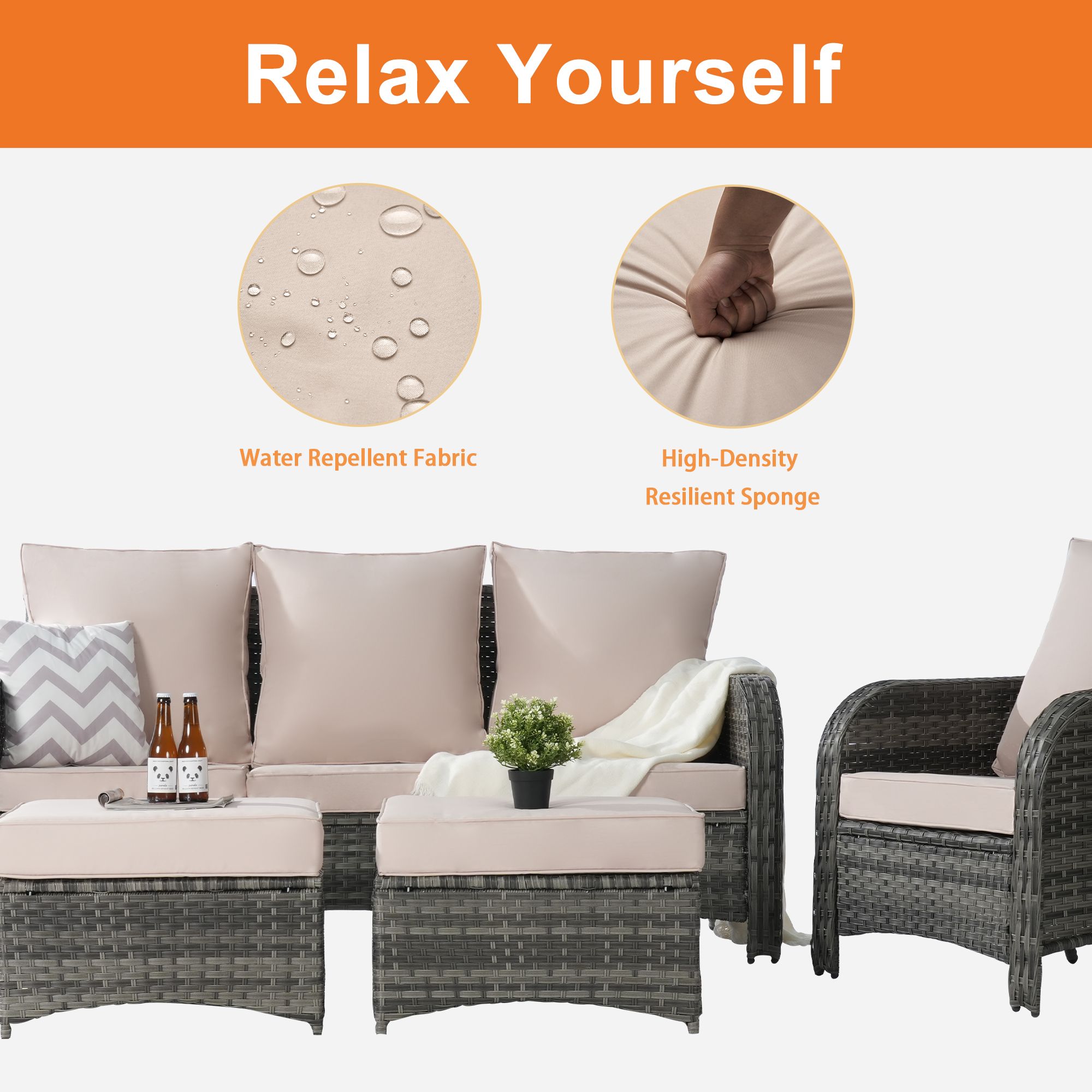 SANSTAR L-WS801-SN-8 Patio-Conversation-Sets - View #4